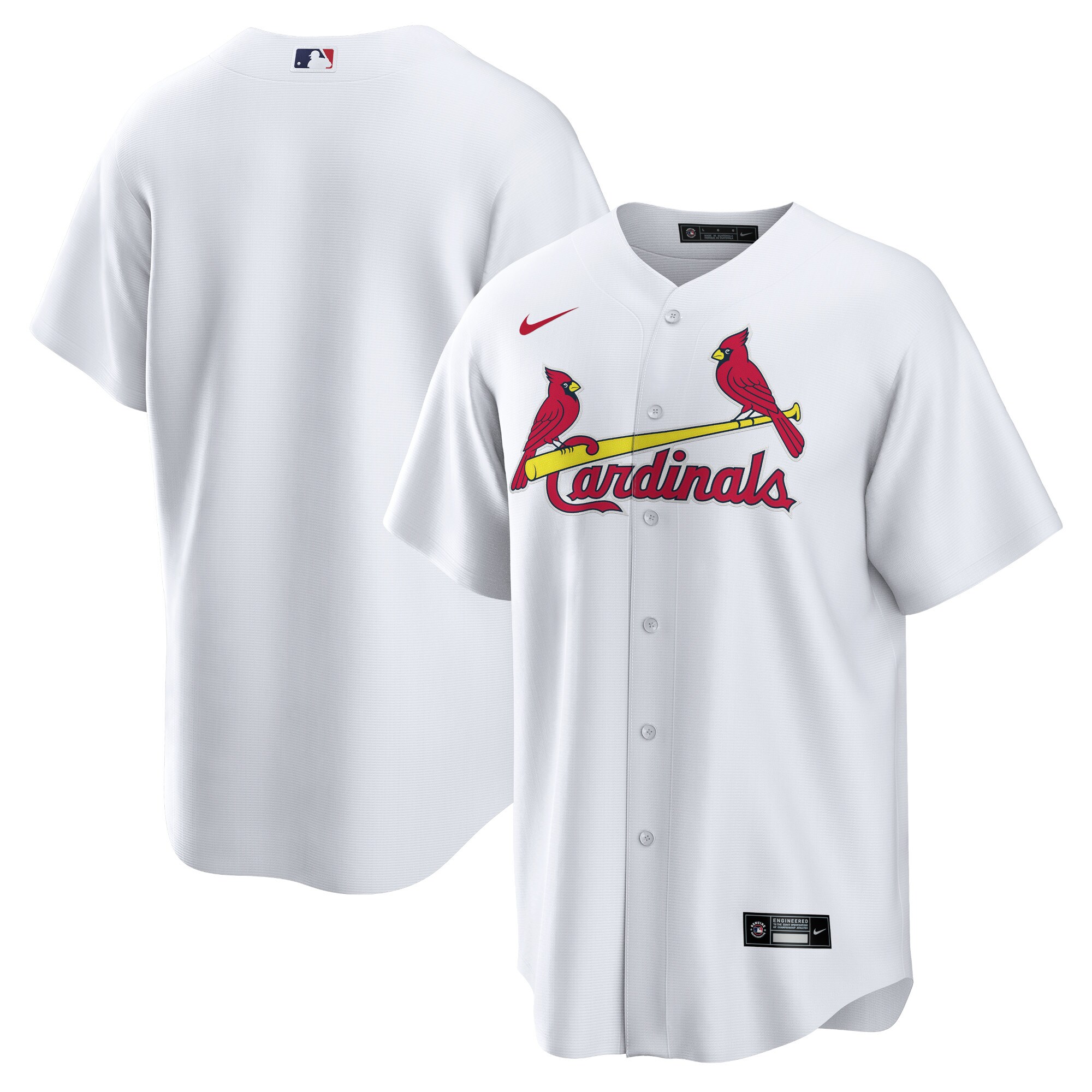 Men's St. Louis Cardinals White Home Blank Jersey