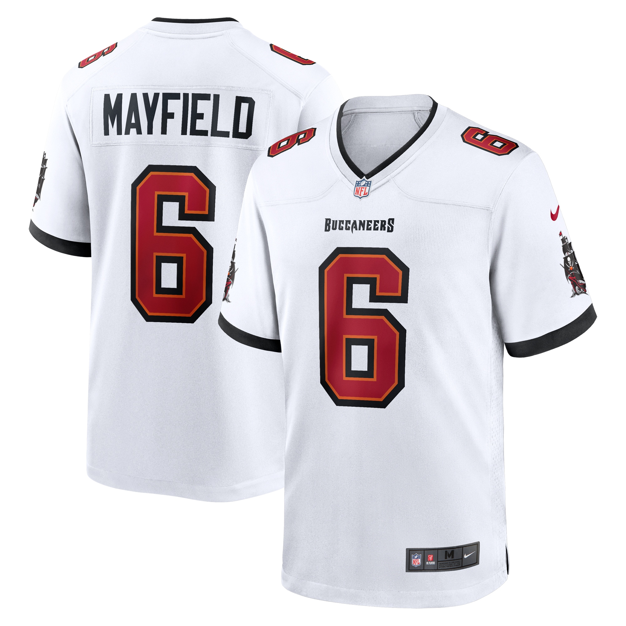 Men's Tampa Bay Buccaneers Baker Mayfield White Away Game Jersey Js7414