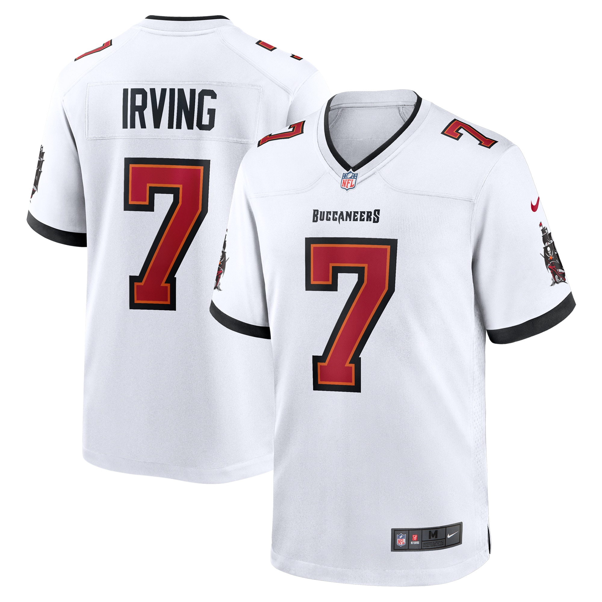 Men's Tampa Bay Buccaneers Bucky Irving White Game Jersey Js4922
