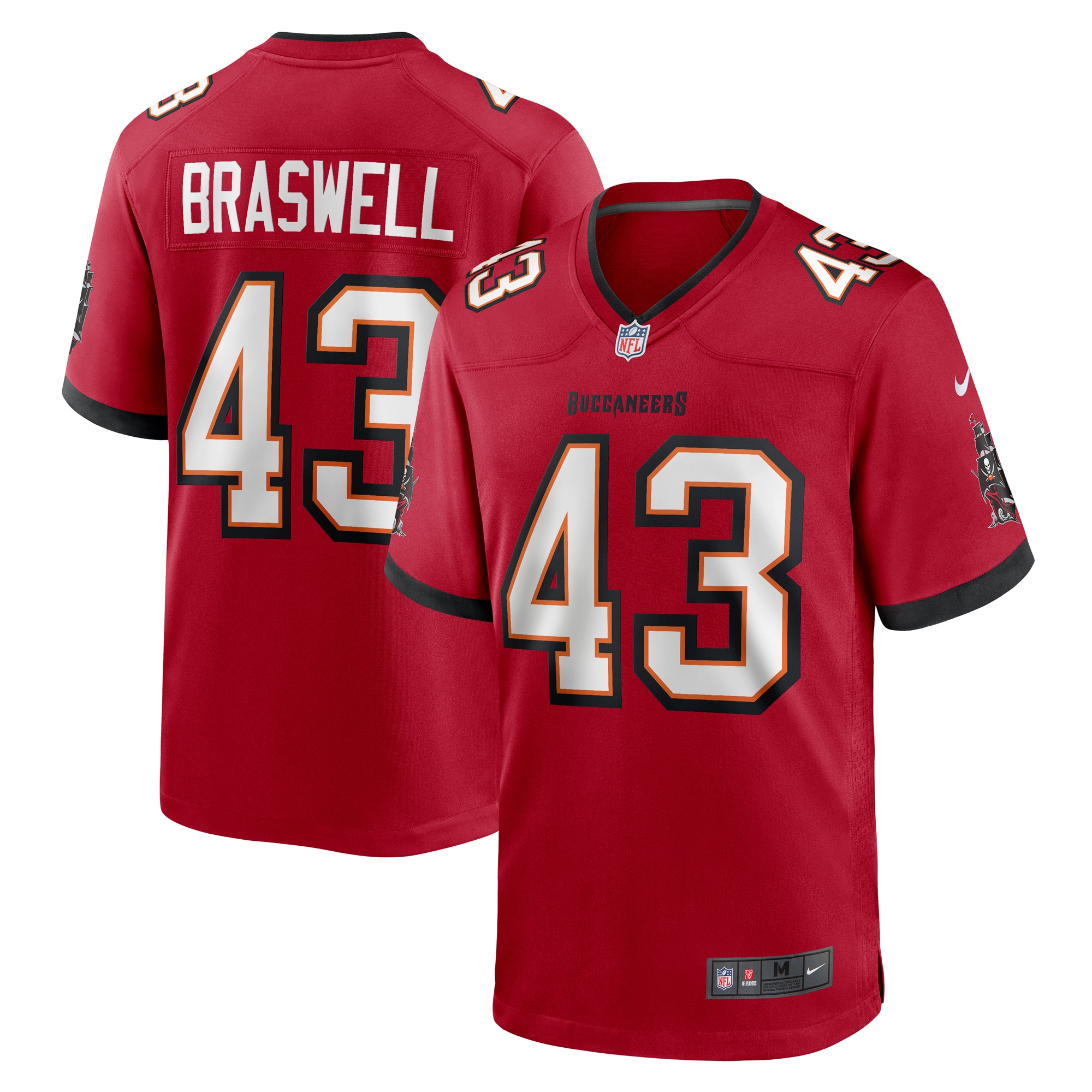 Men's Tampa Bay Buccaneers Chris Braswell Red Game Jersey Js1211