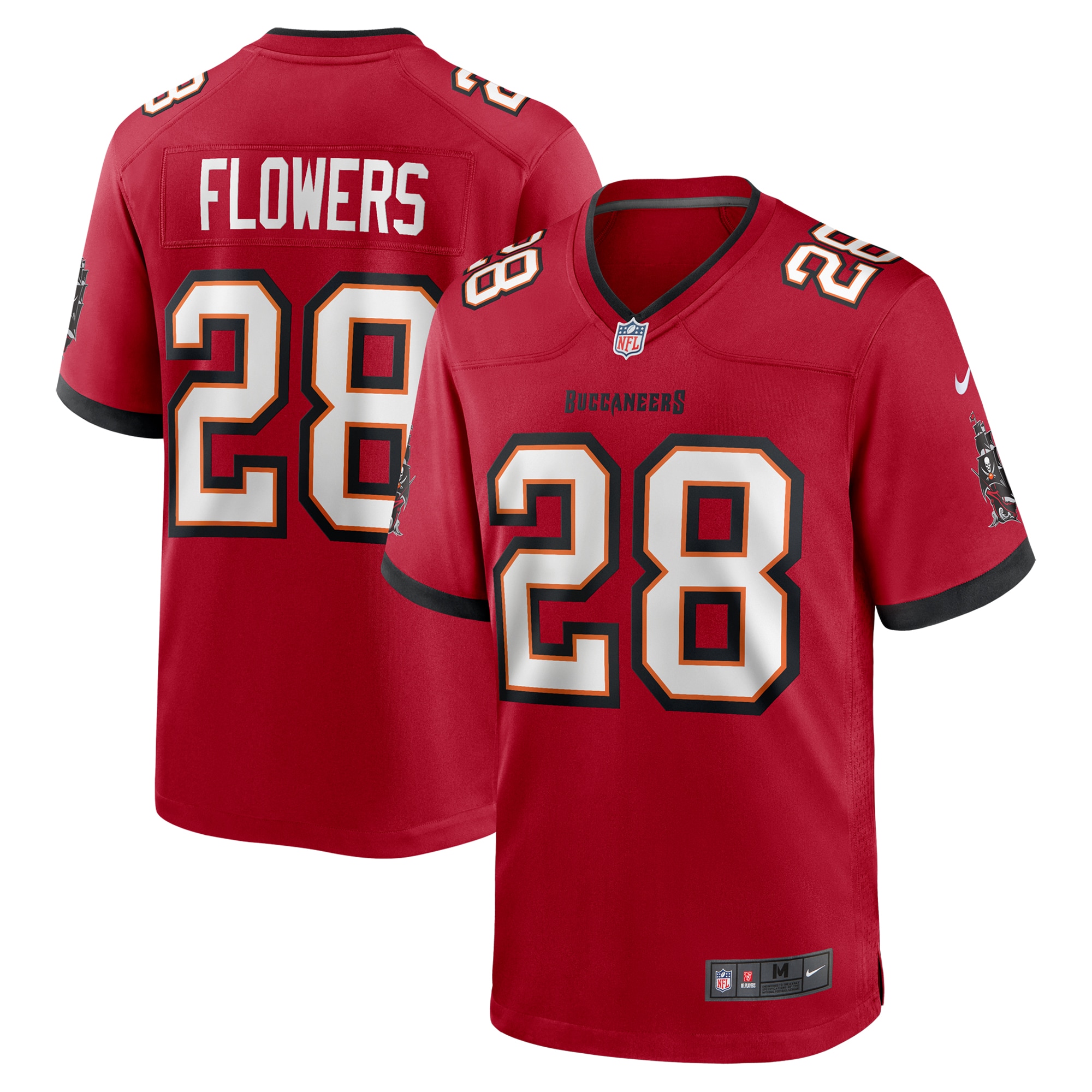 Men's Tampa Bay Buccaneers Dallis Flowers Red Game Jersey Js9320