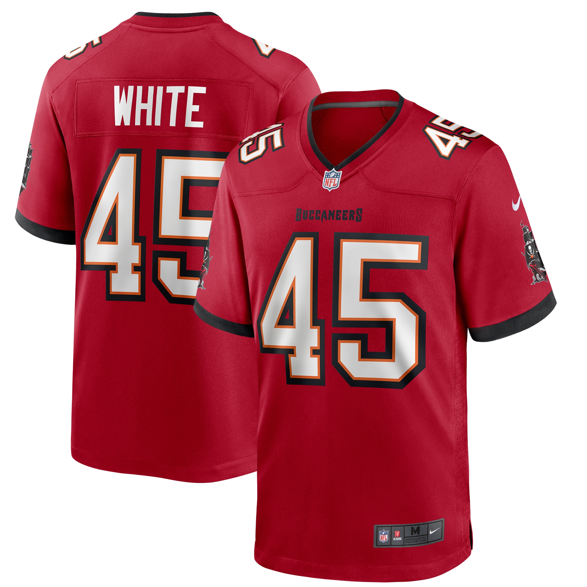 Men's Tampa Bay Buccaneers Devin White Red Player Game Jersey Js8480