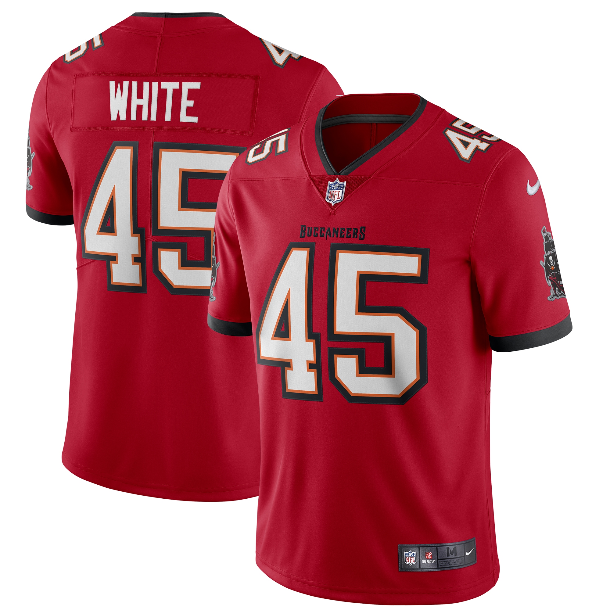 Men's Tampa Bay Buccaneers Devin White Red Vapor Limited Jersey Js8971