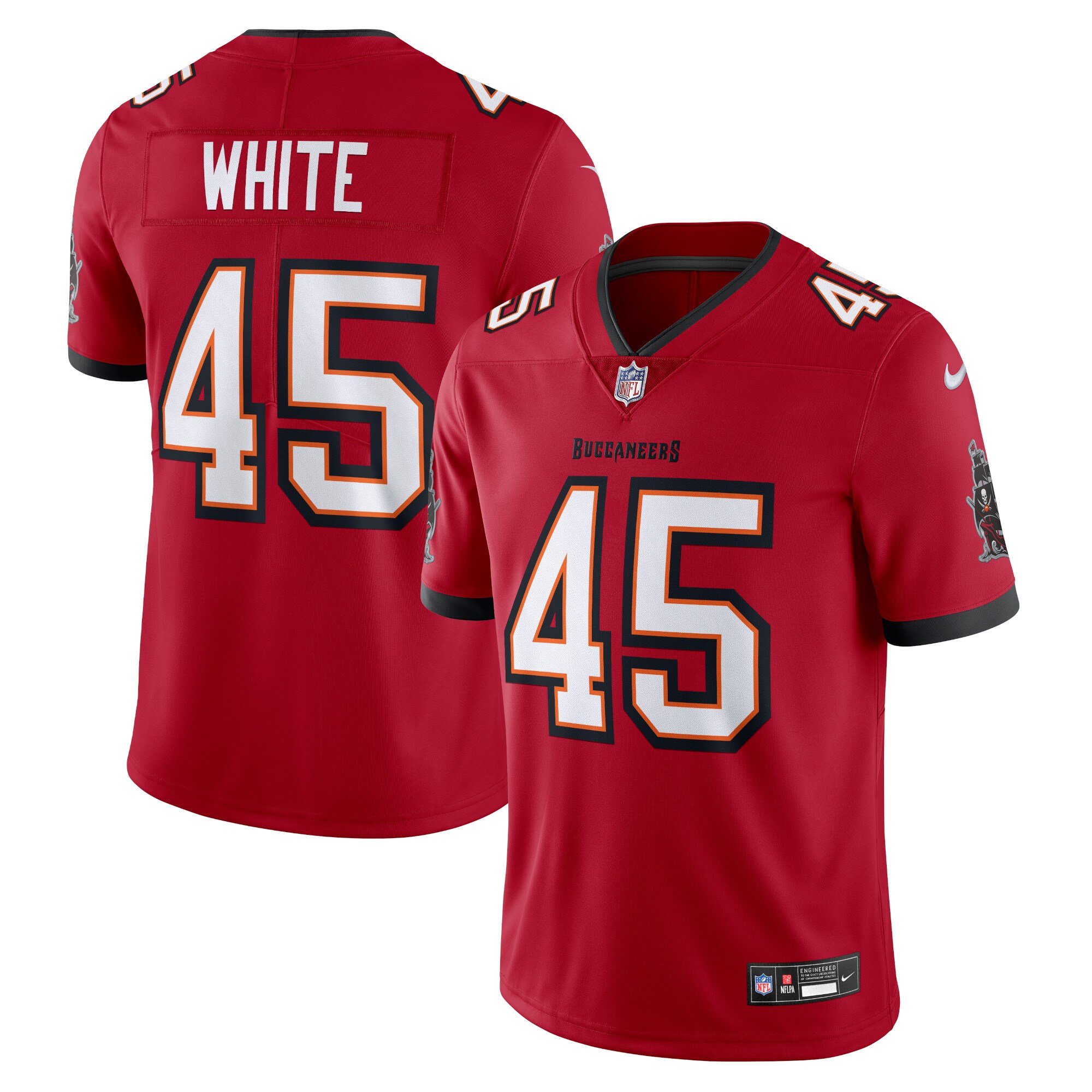 Men's Tampa Bay Buccaneers Devin White Red Vapor Untouchable Limited Jersey Js2503