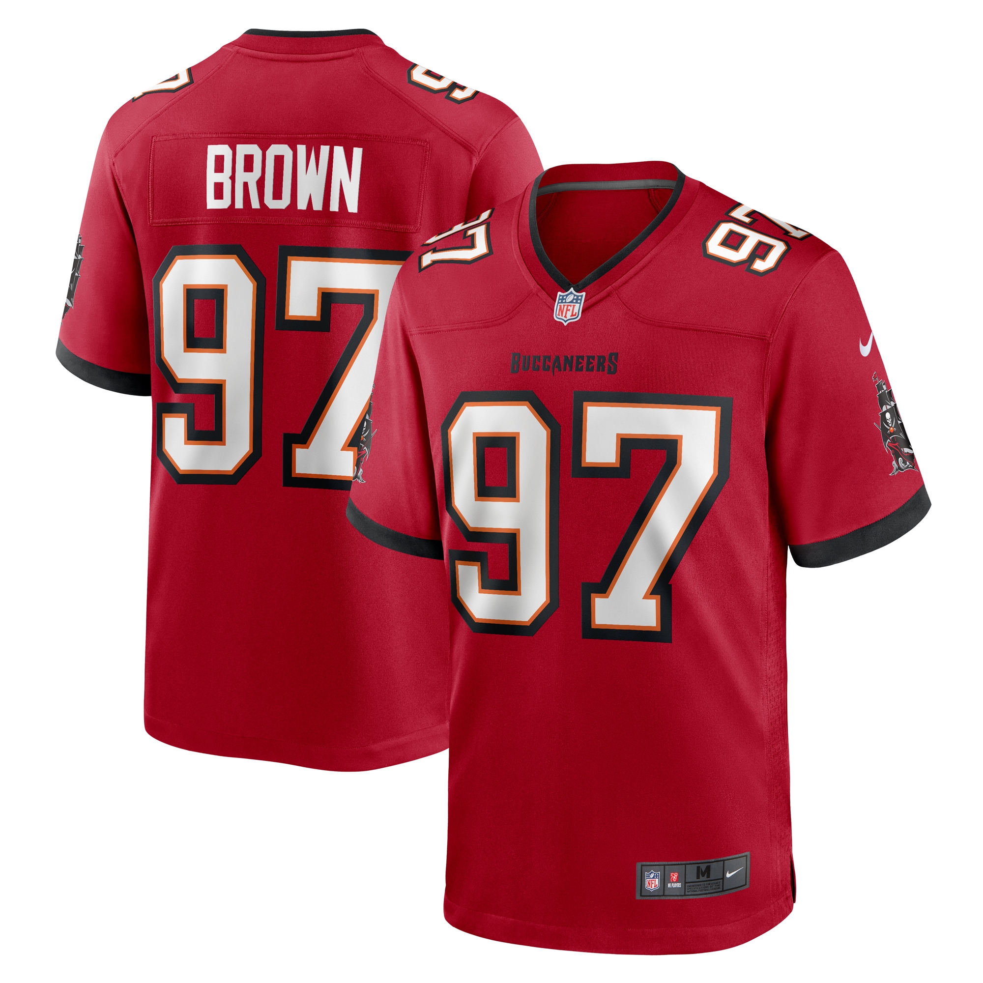 Men's Tampa Bay Buccaneers Earnest Brown Iv Red Game Jersey Js9906