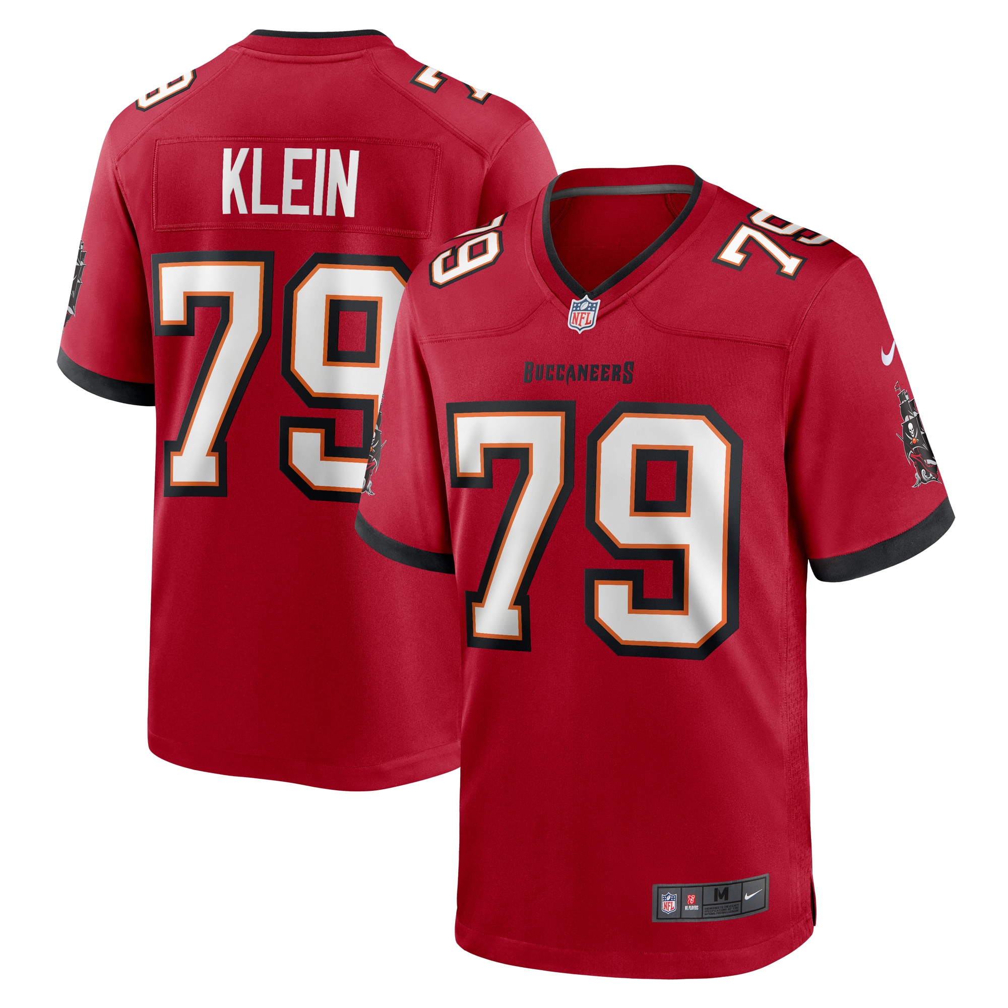 Men's Tampa Bay Buccaneers Elijah Klein Red Game Jersey Js8653