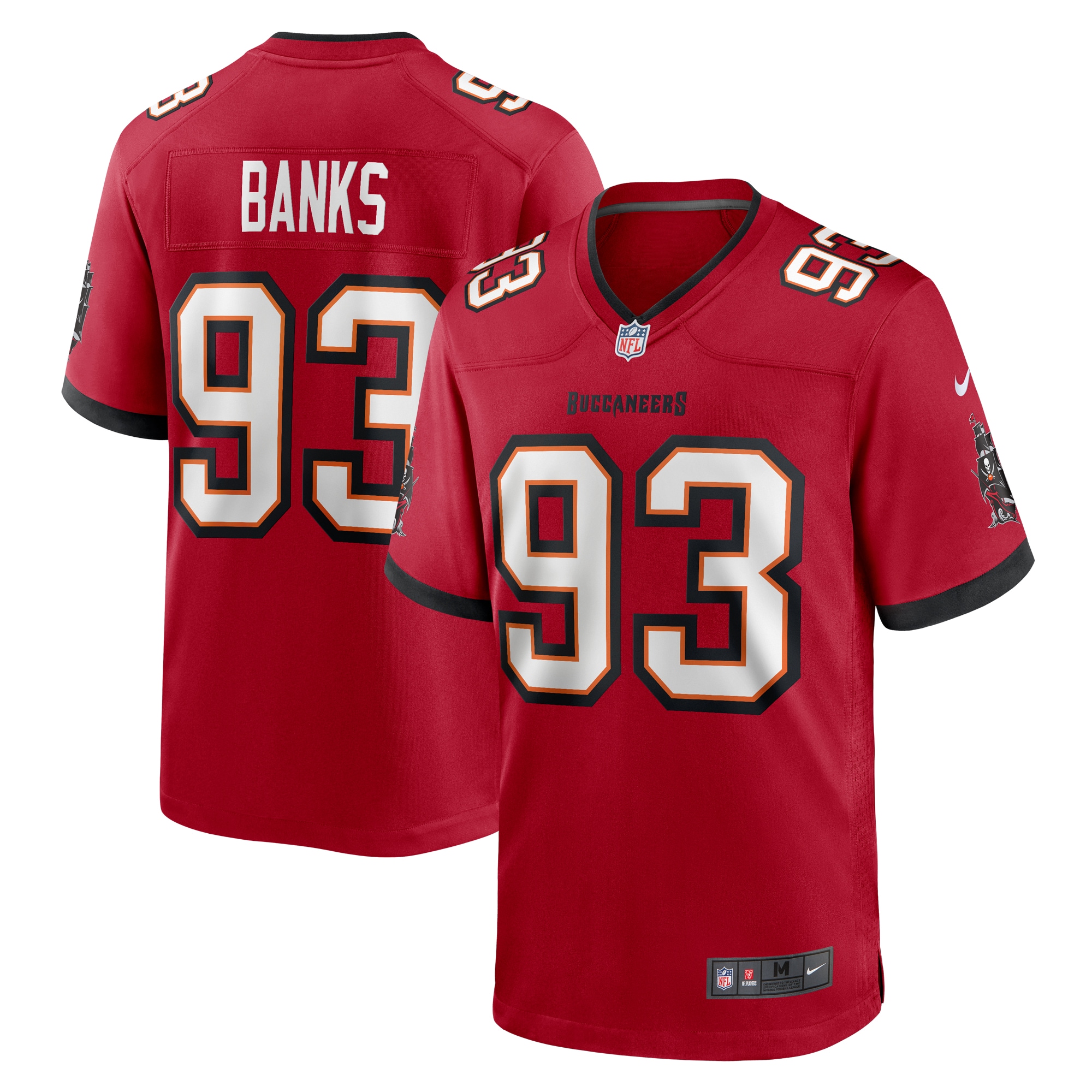 Men's Tampa Bay Buccaneers Eric Banks Red Game Jersey Js8517