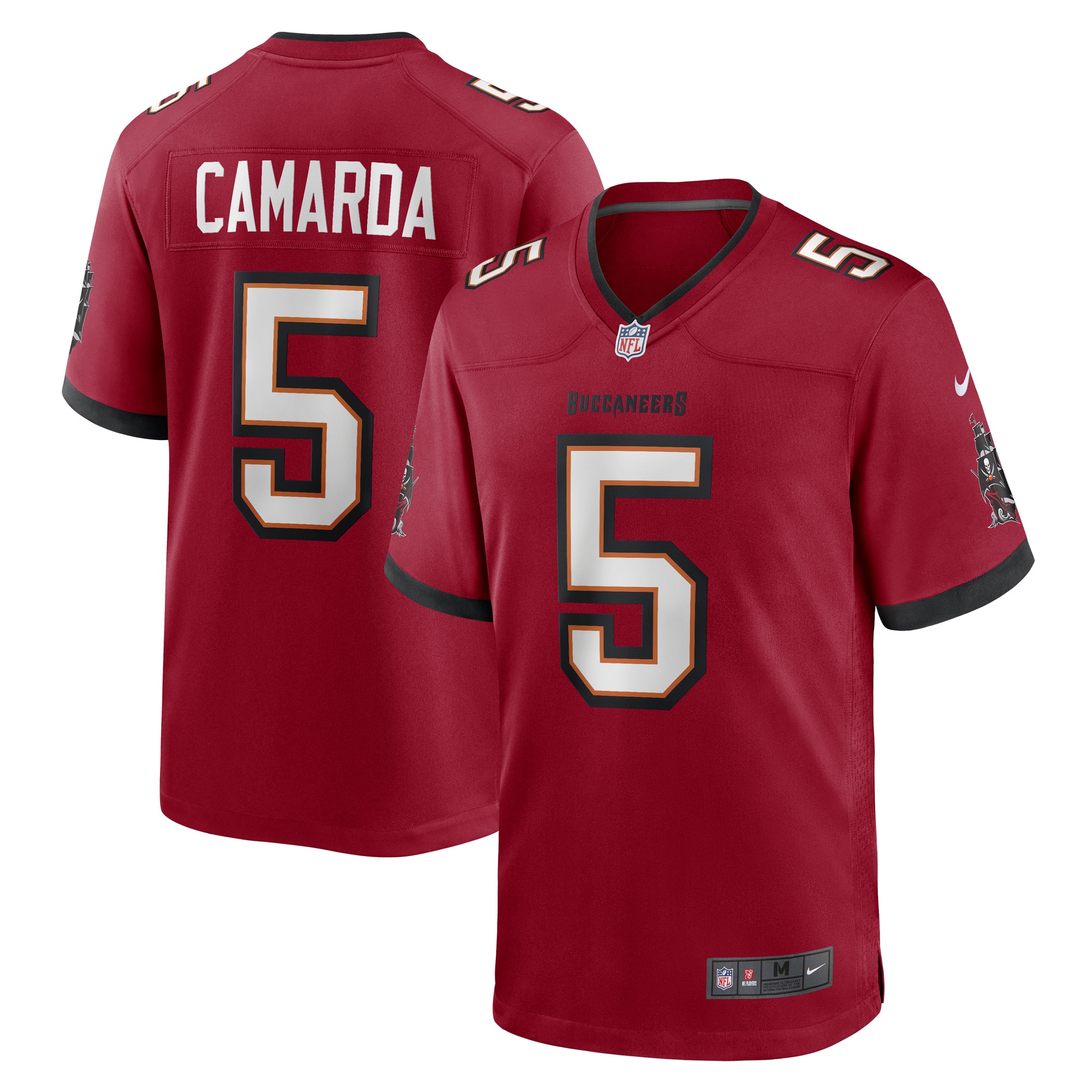 Men's Tampa Bay Buccaneers Jake Camarda Red Game Player Jersey Js2885