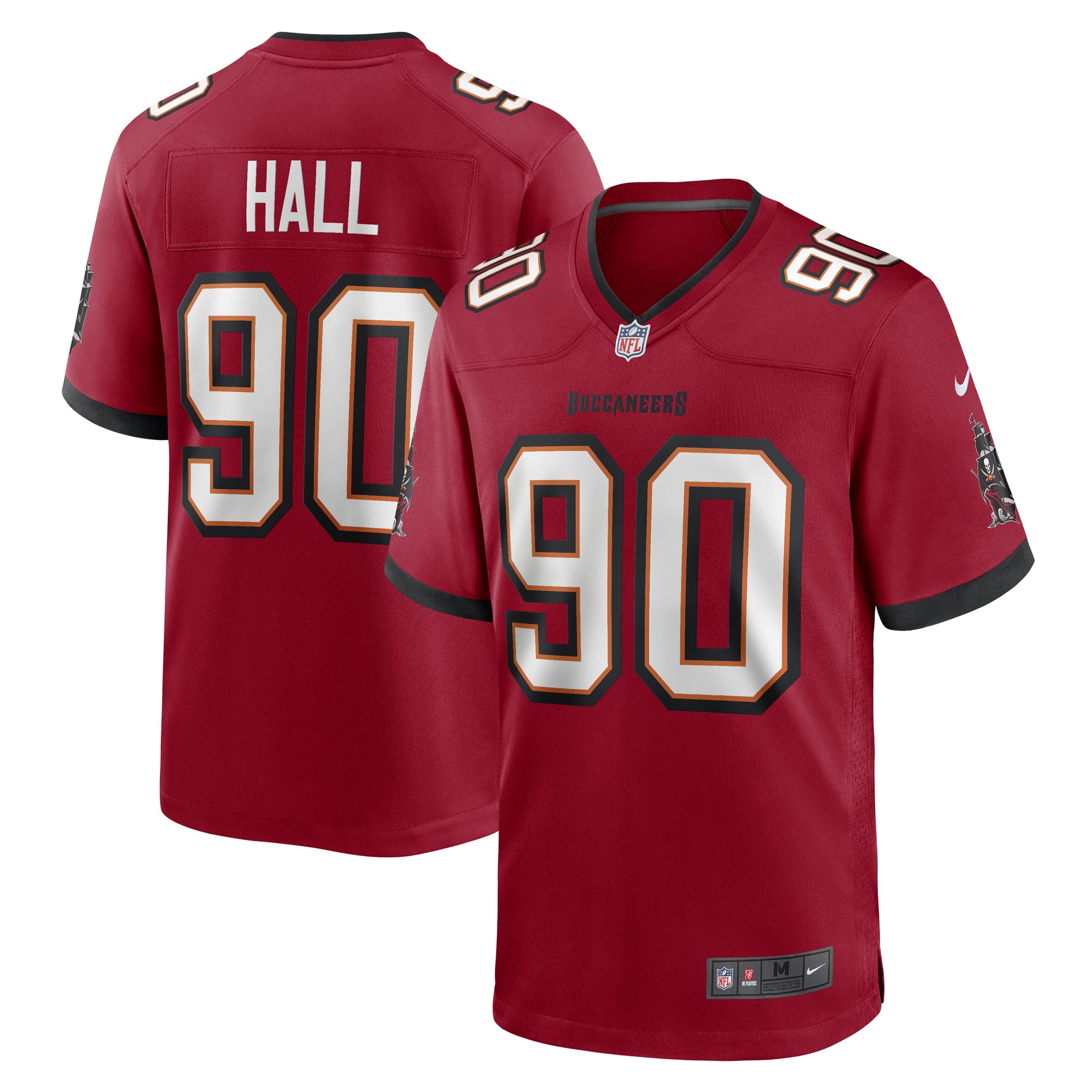 Men's Tampa Bay Buccaneers Logan Hall Red Game Player Jersey Js6689
