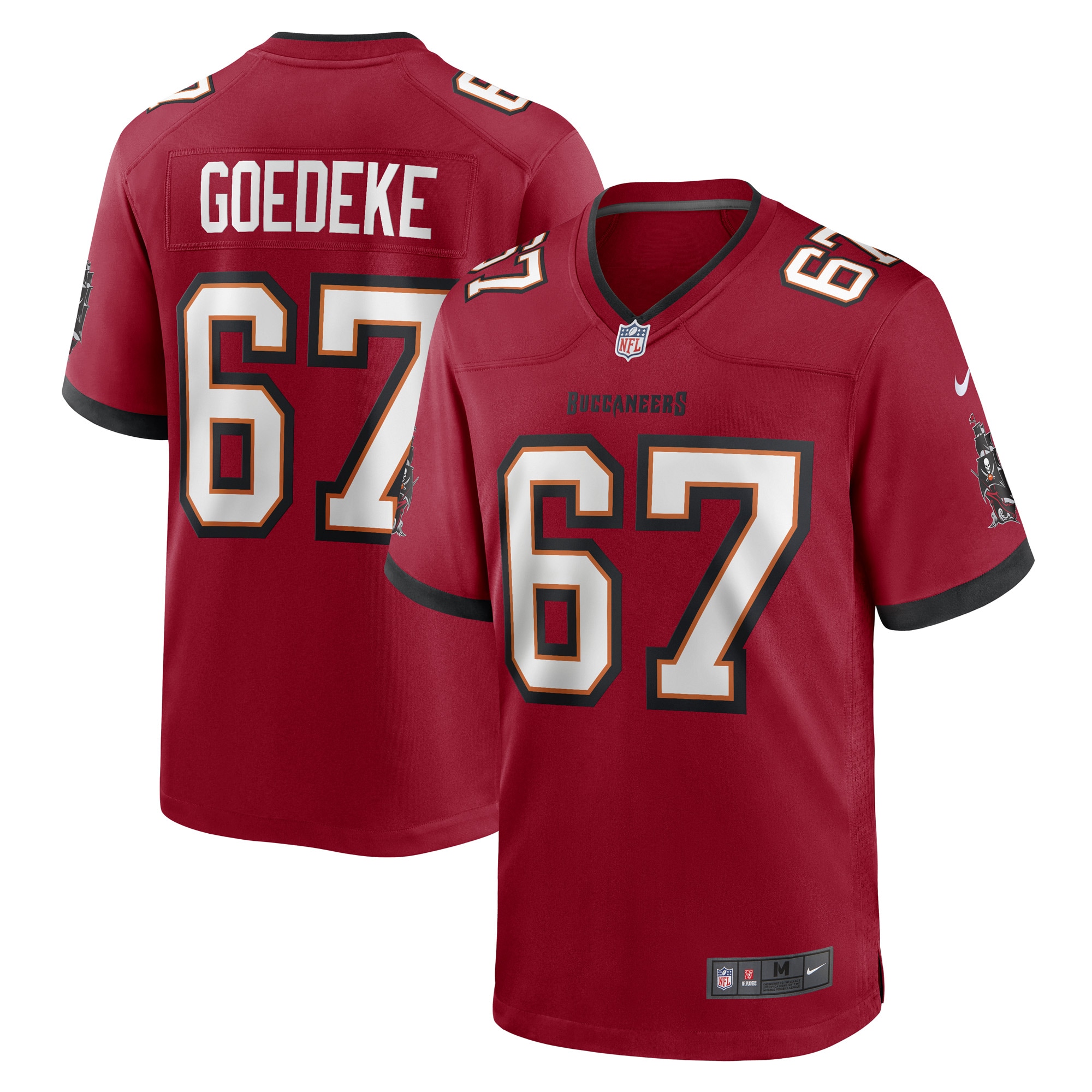 Men's Tampa Bay Buccaneers Luke Goedeke Red Game Player Jersey Js1428