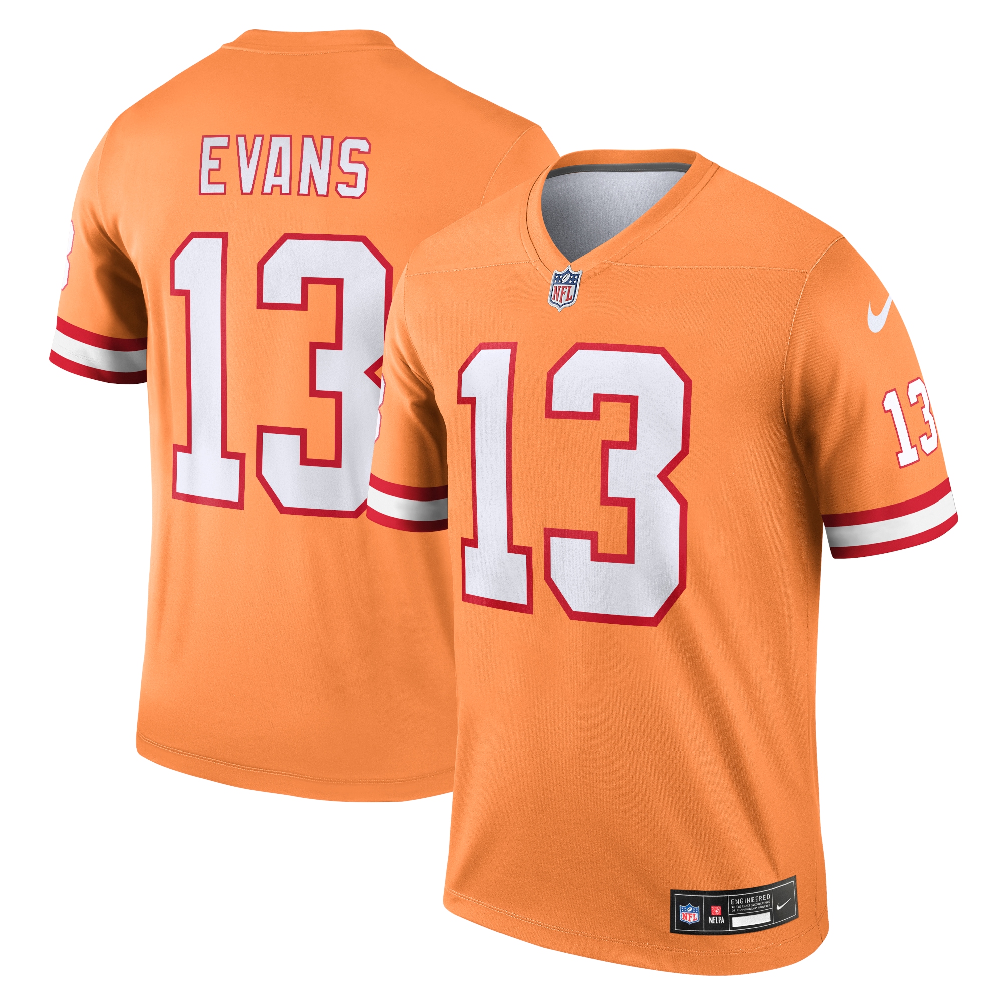 Men's Tampa Bay Buccaneers Mike Evans Orange Alternate Legend Player Performance Top Js3703