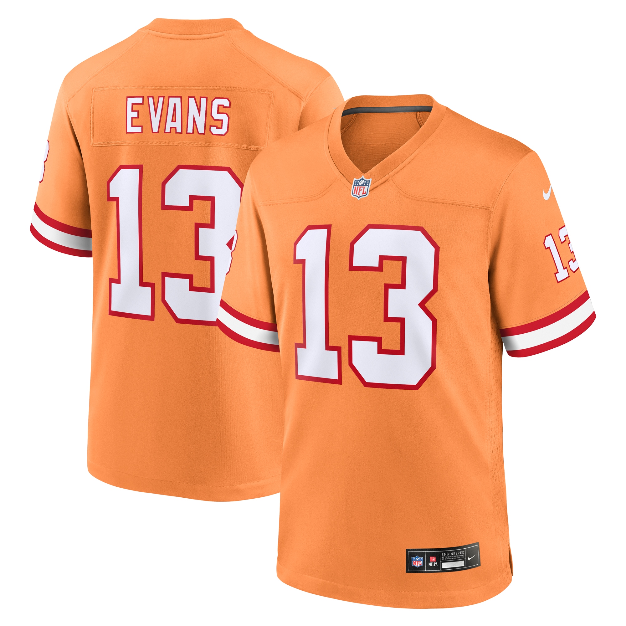 Men's Tampa Bay Buccaneers Mike Evans Orange Throwback Game Jersey Js9659