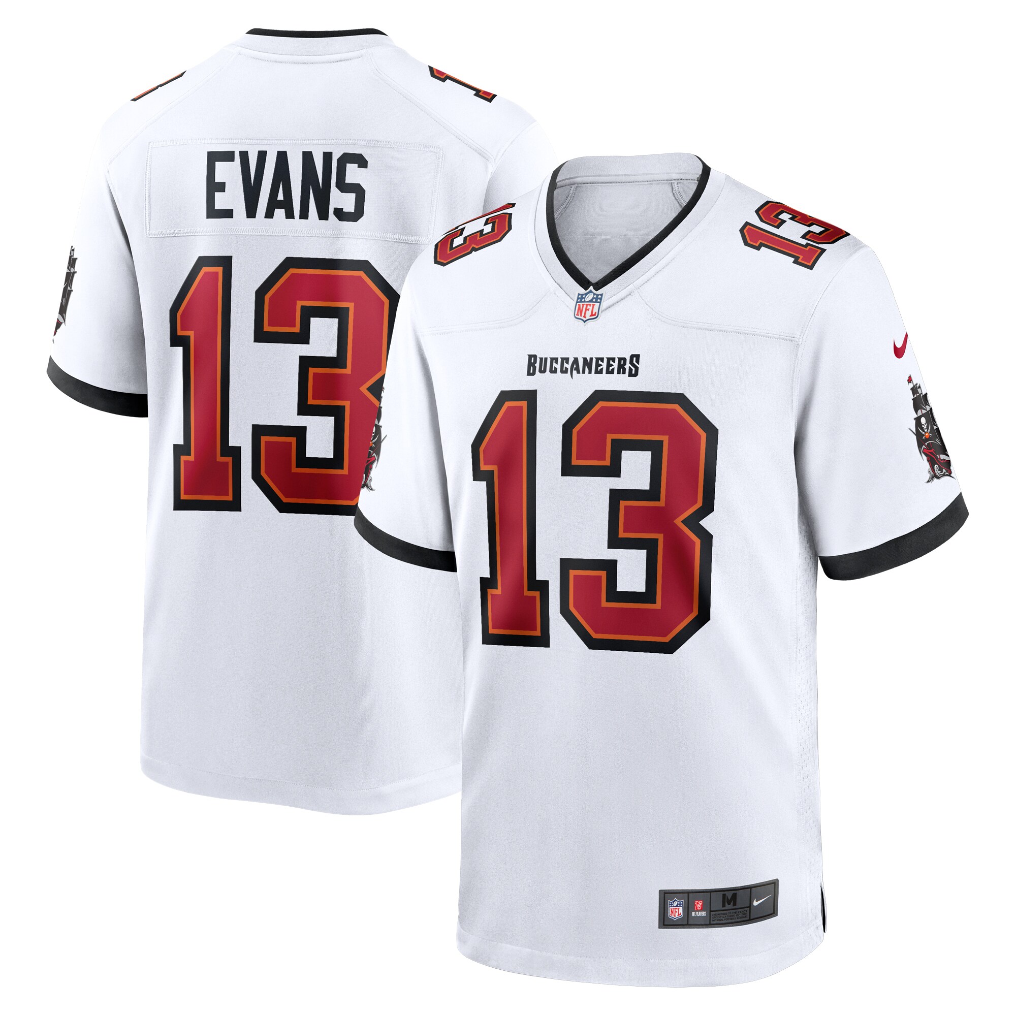 Men's Tampa Bay Buccaneers Mike Evans White White Game Jersey Js3215