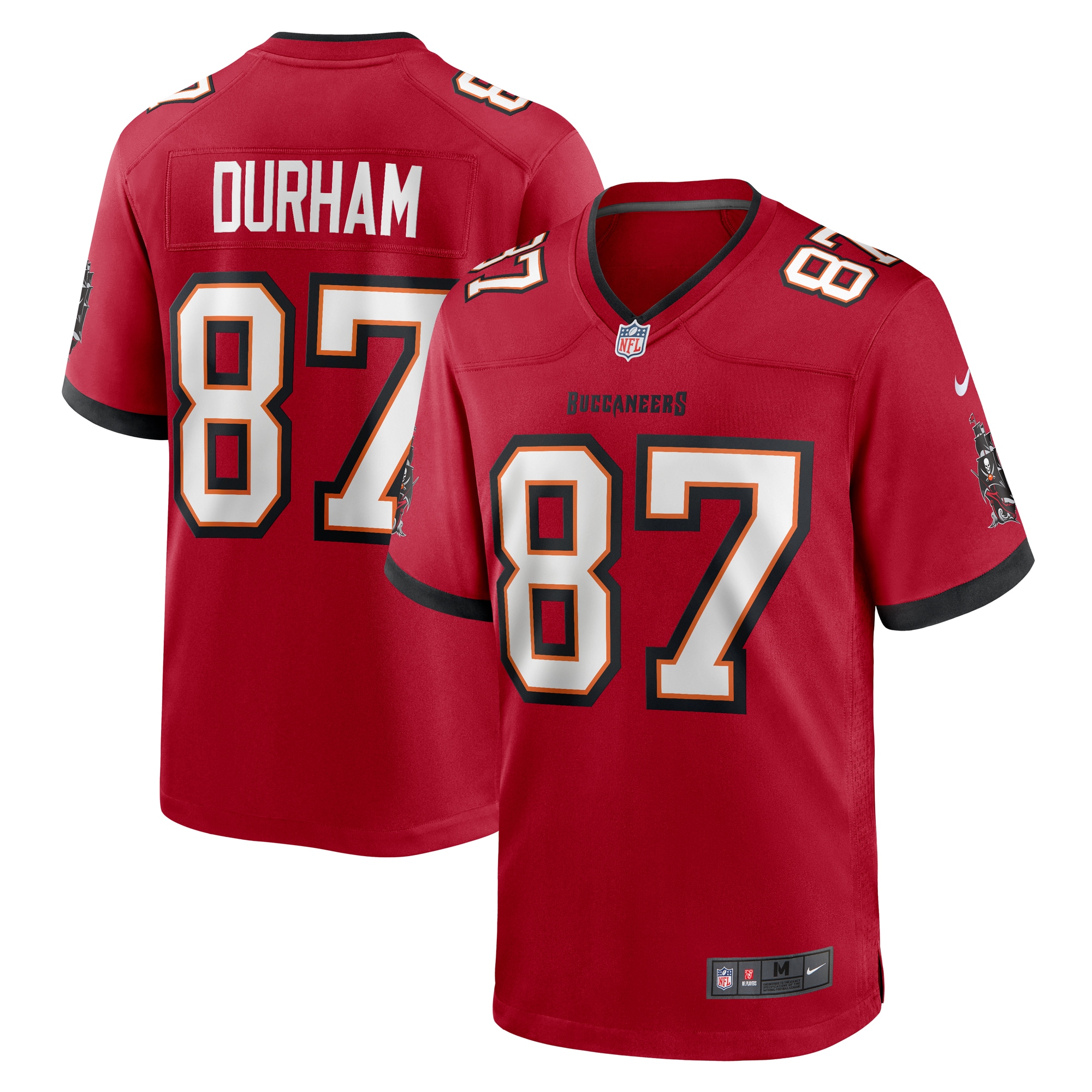 Men's Tampa Bay Buccaneers Payne Durham Red Game Jersey Js9057
