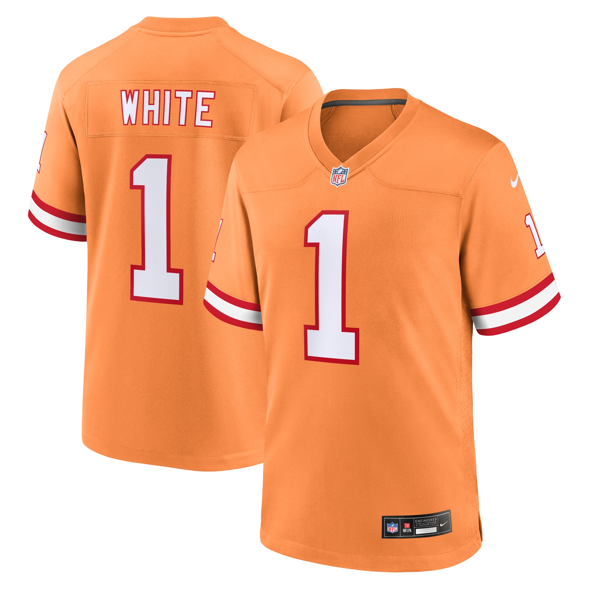 Men's Tampa Bay Buccaneers Rachaad White Orange Throwback Game Jersey Js7810