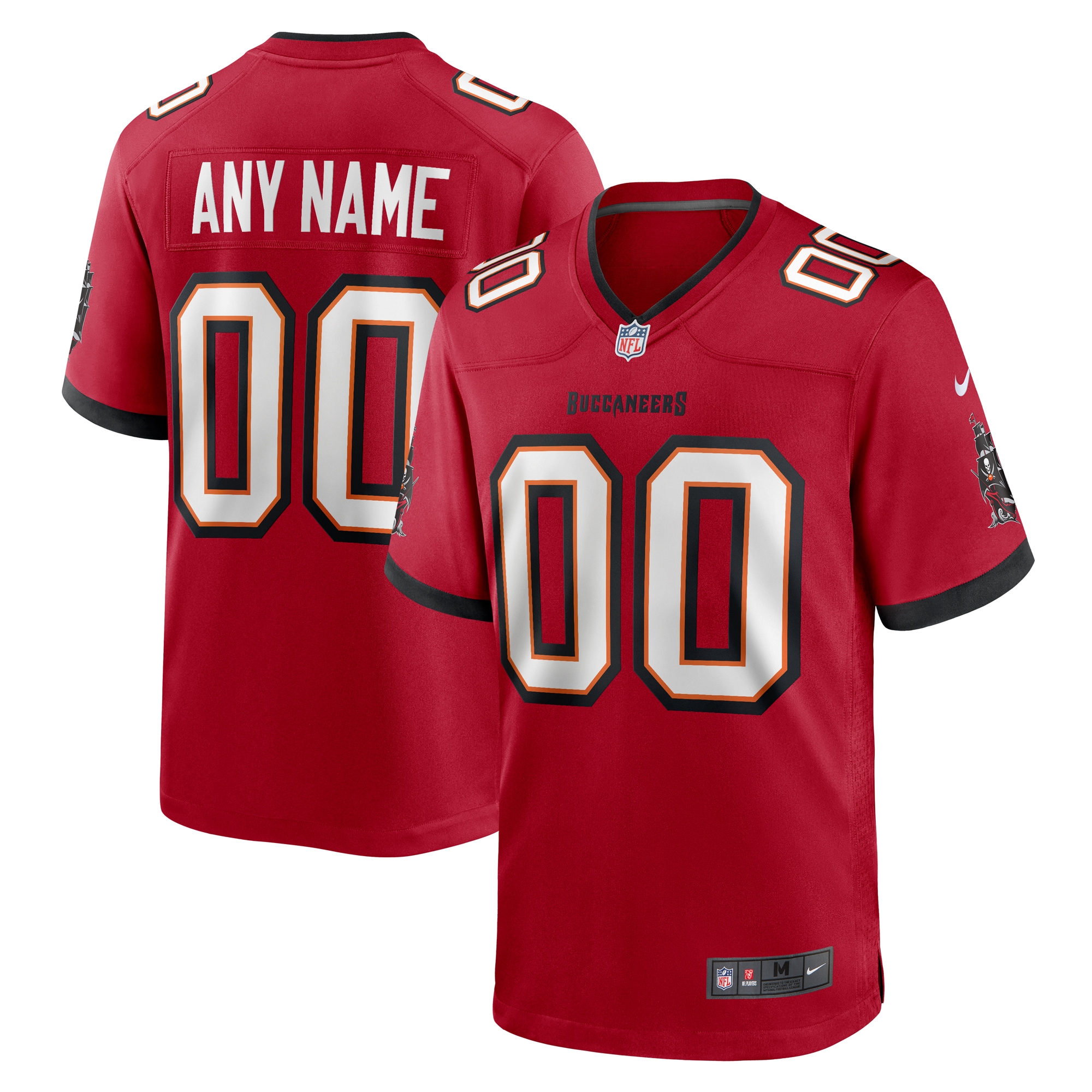 Men's Tampa Bay Buccaneers Red Custom Game Jersey Js1231