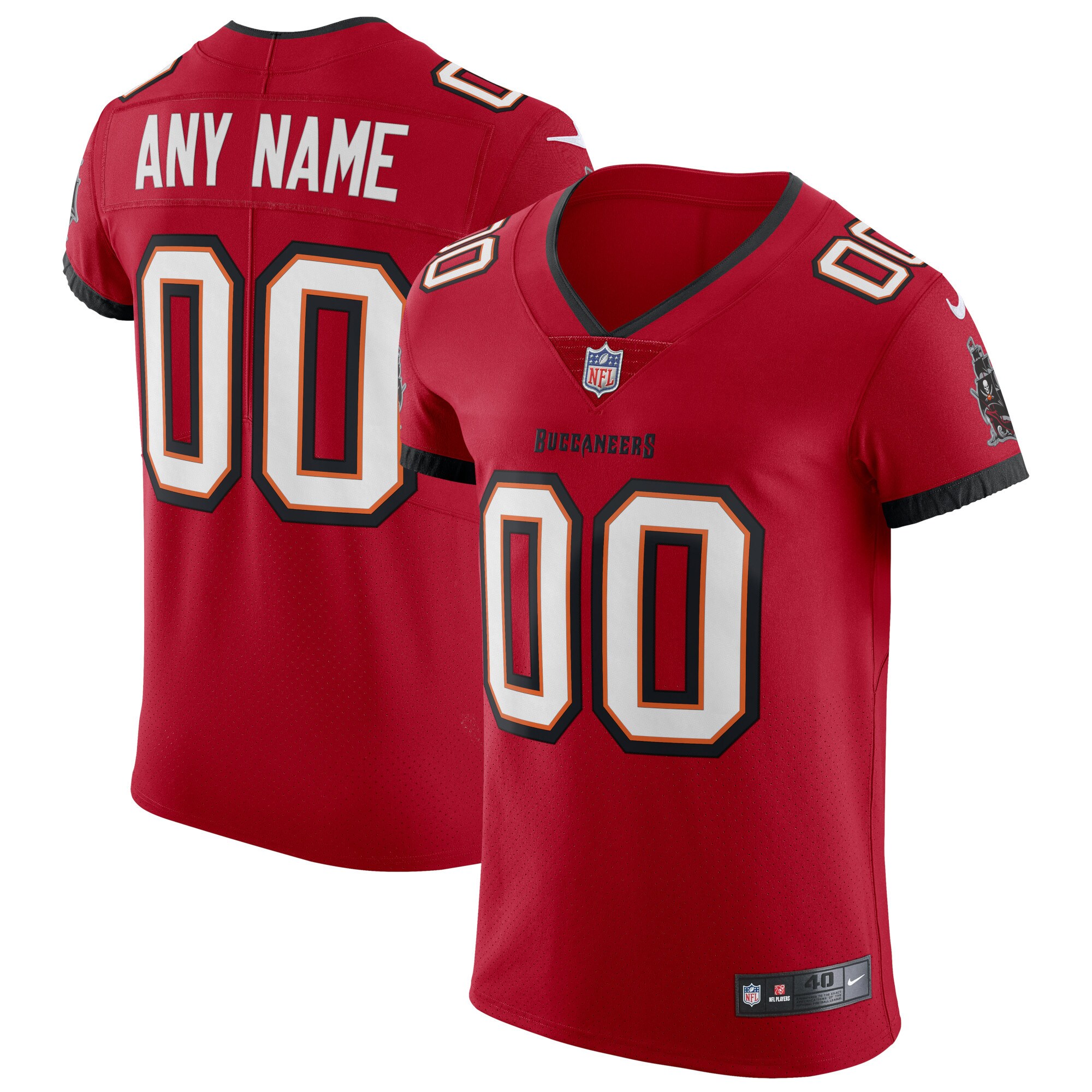 Men's Tampa Bay Buccaneers Red Vapor Elite Custom Jersey Js4562