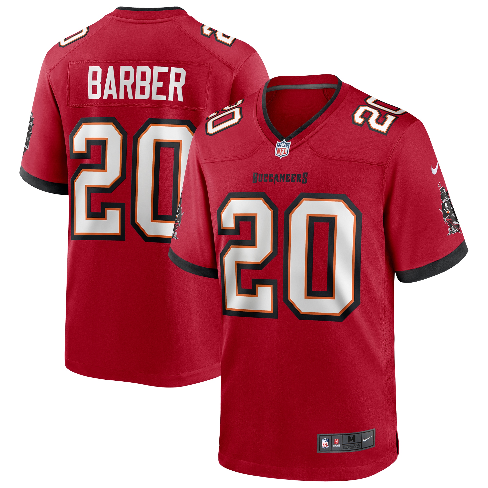 Men's Tampa Bay Buccaneers Ronde Barber Red Game Retired Player Jersey Js5535