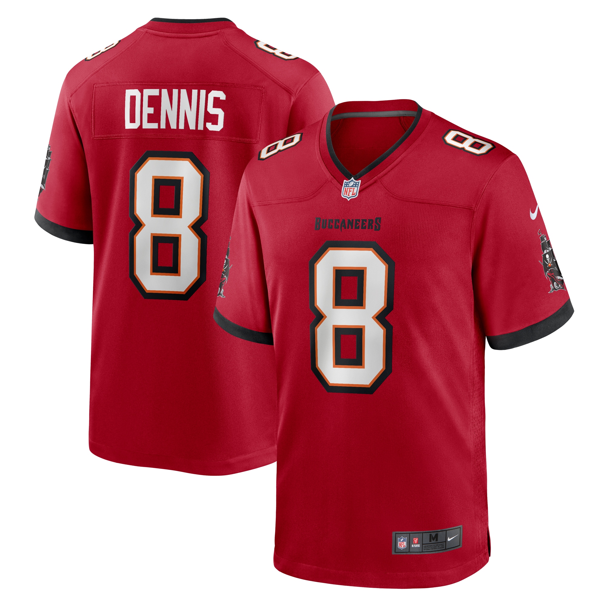 Men's Tampa Bay Buccaneers Sirvocea Dennis Red Game Jersey Js4038