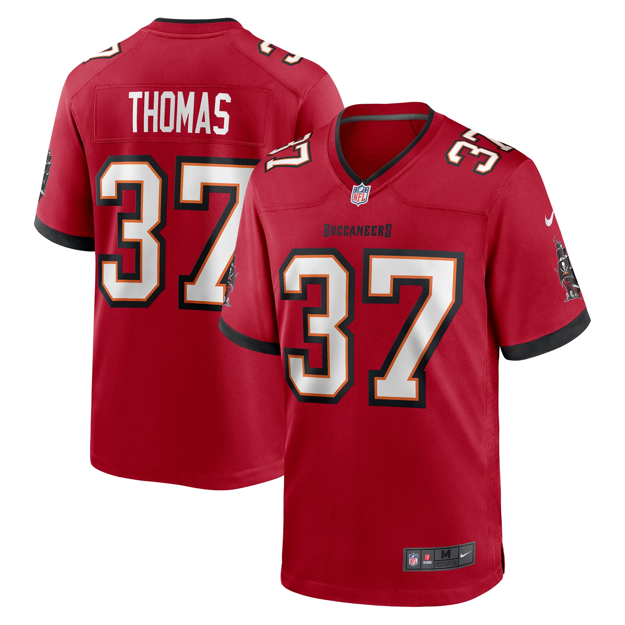 Men's Tampa Bay Buccaneers Tavierre Thomas Red Game Jersey Js5133