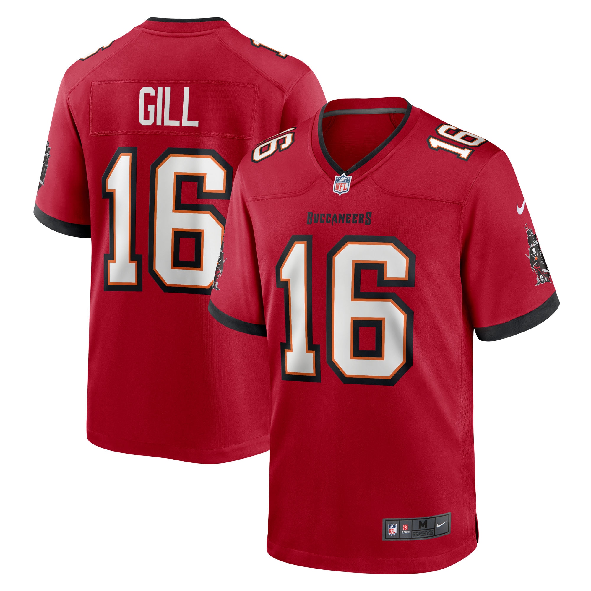 Men's Tampa Bay Buccaneers Trenton Gill Red Team Game Jersey Js4843
