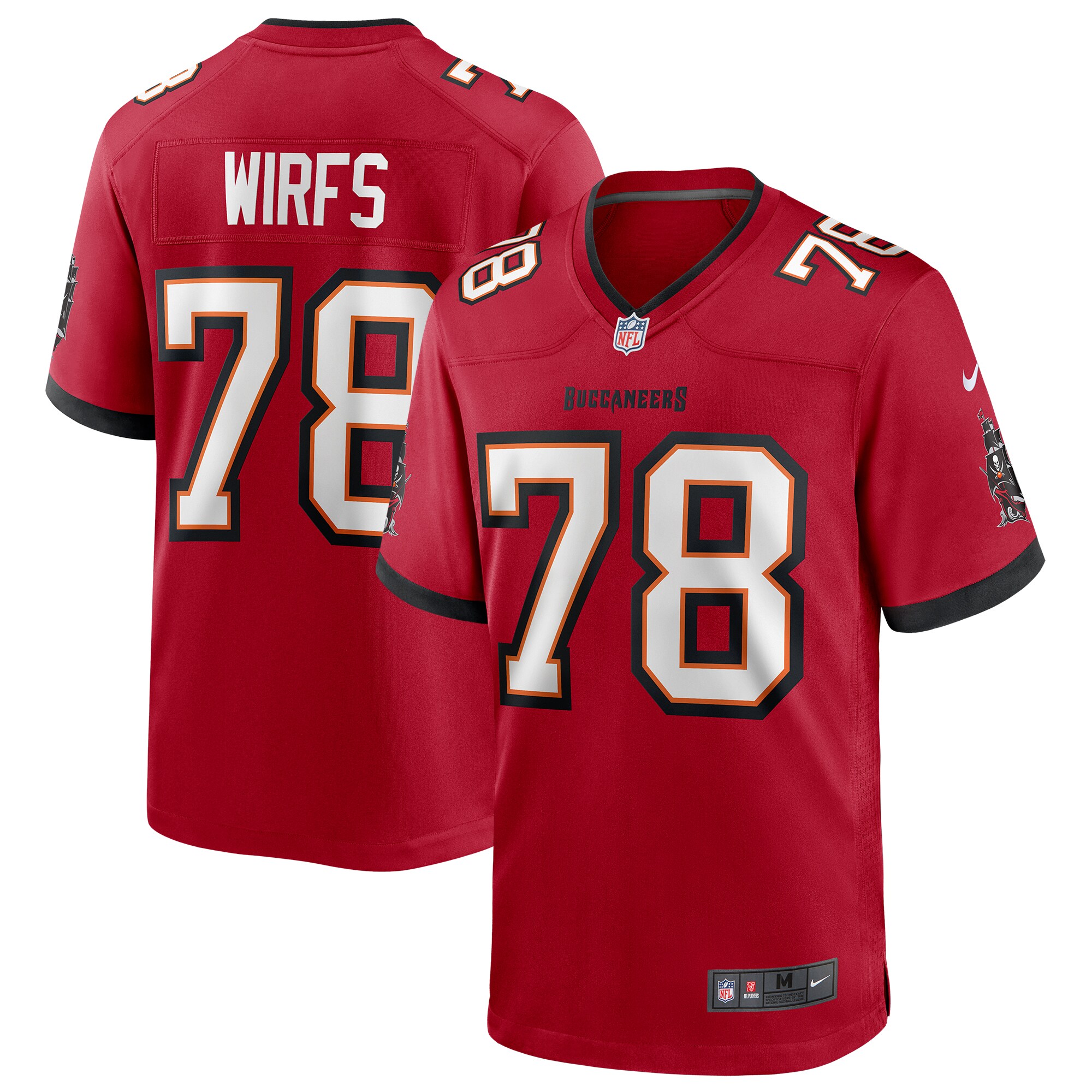 Men's Tampa Bay Buccaneers Tristan Wirfs Red Player Game Jersey Js2073