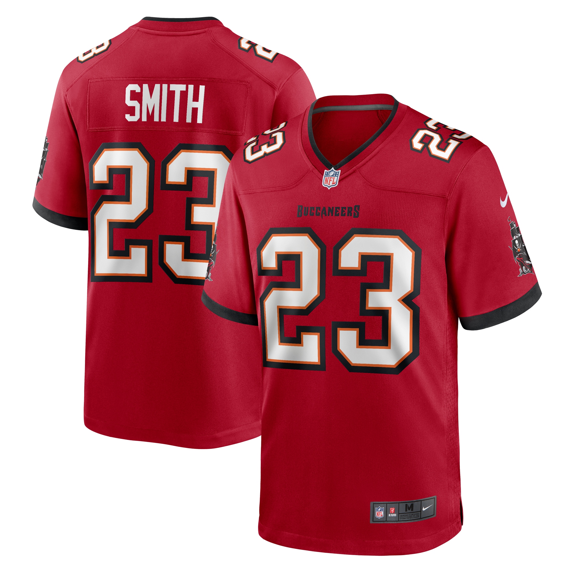 Men's Tampa Bay Buccaneers Tykee Smith Red Game Jersey Js6380