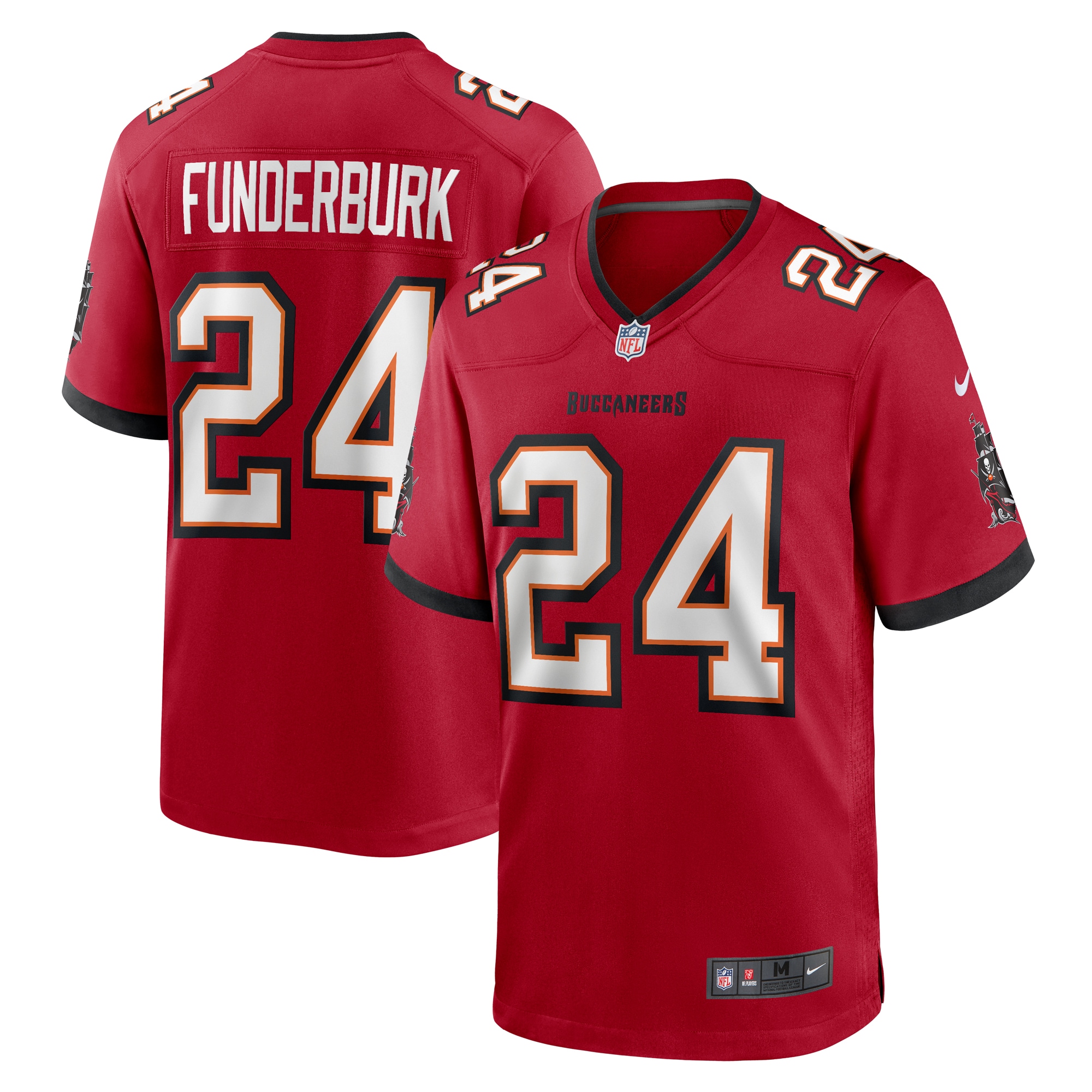 Men's Tampa Bay Buccaneers Tyrek Funderburk Red Game Jersey Js5523