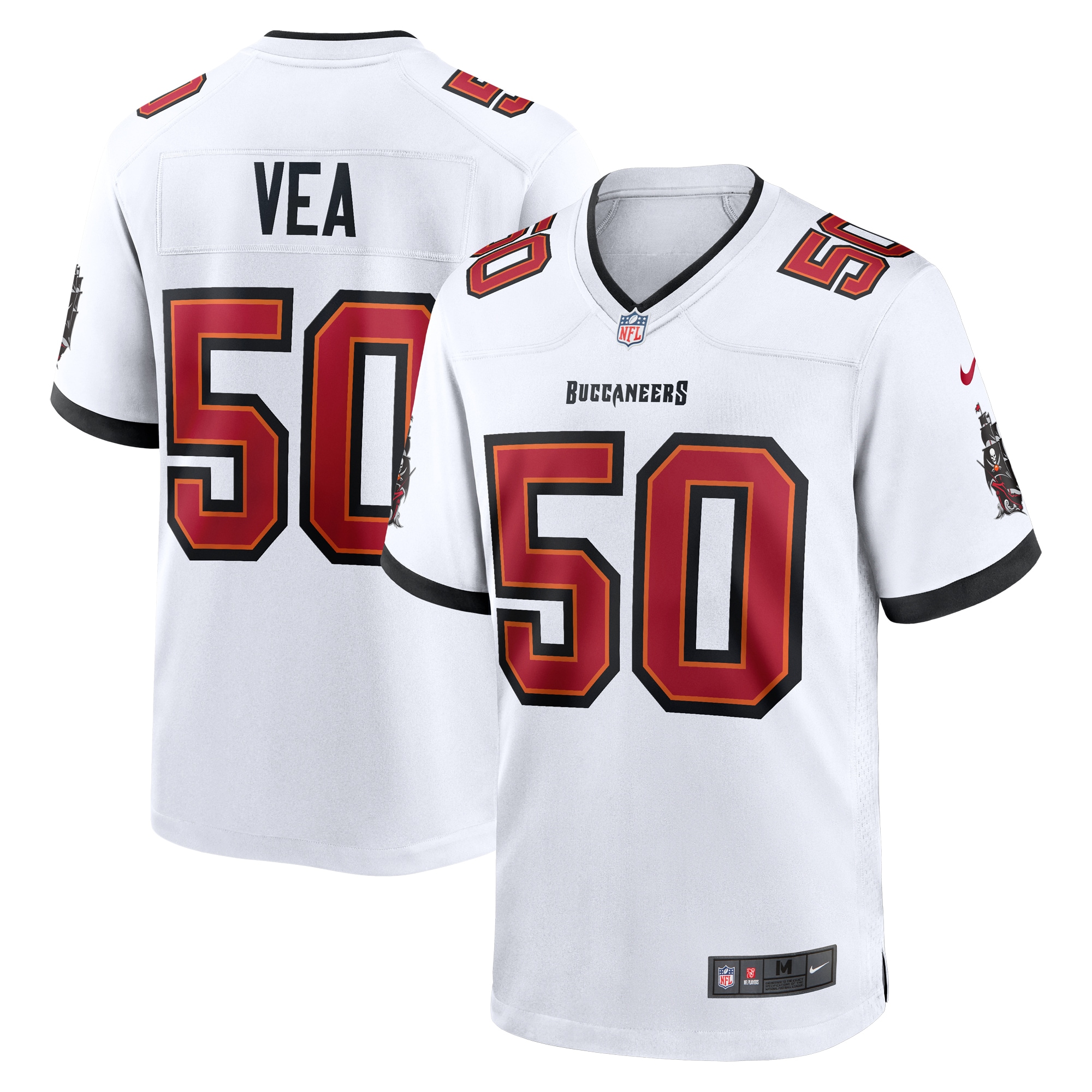 Men's Tampa Bay Buccaneers Vita Vea White White Game Jersey Js2203