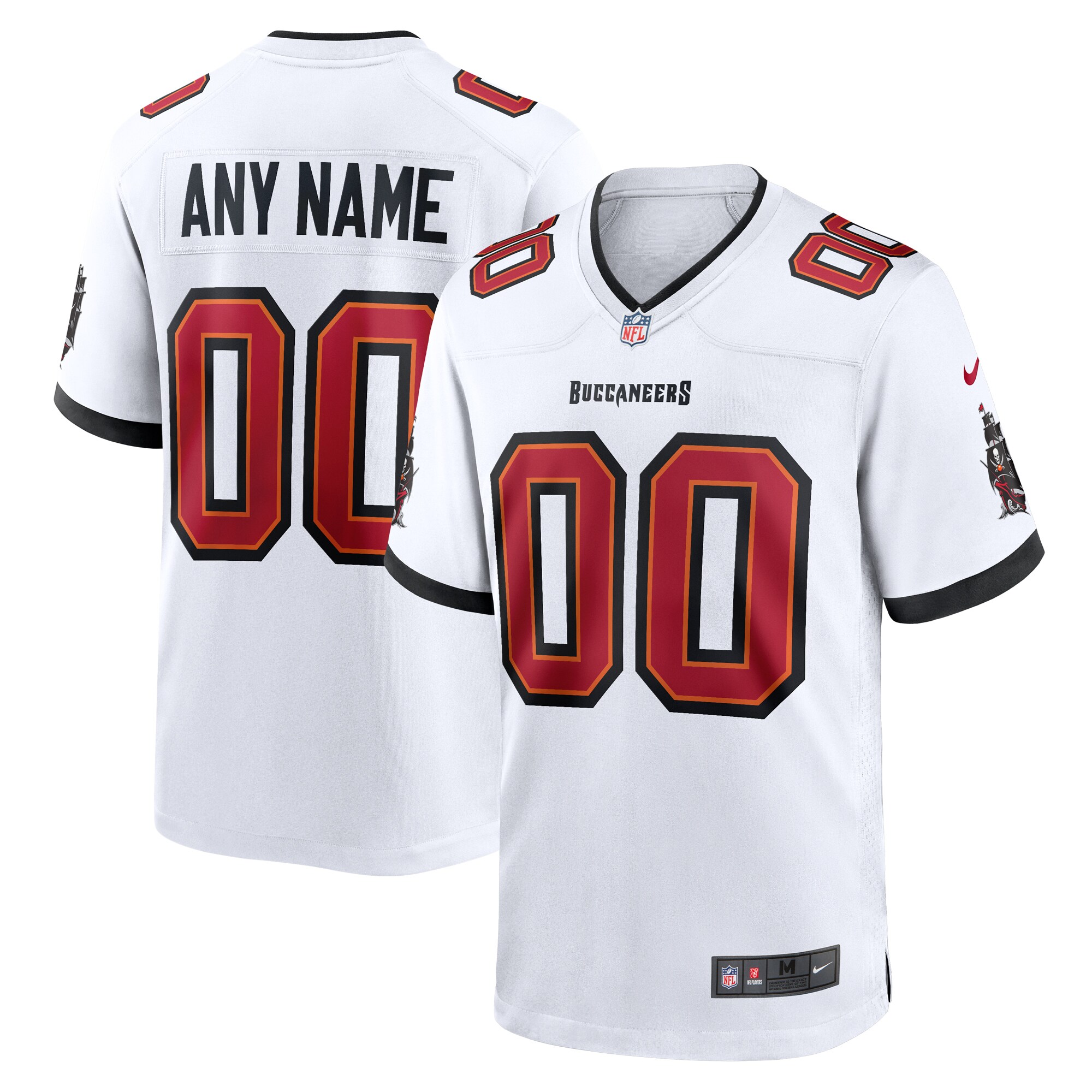 Men's Tampa Bay Buccaneers White Custom Game Jersey Js7979