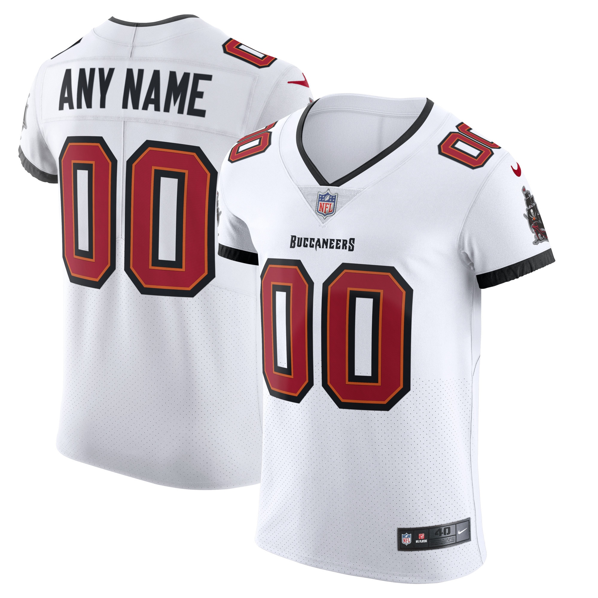 Men's Tampa Bay Buccaneers White Vapor Elite Custom Jersey Js8525