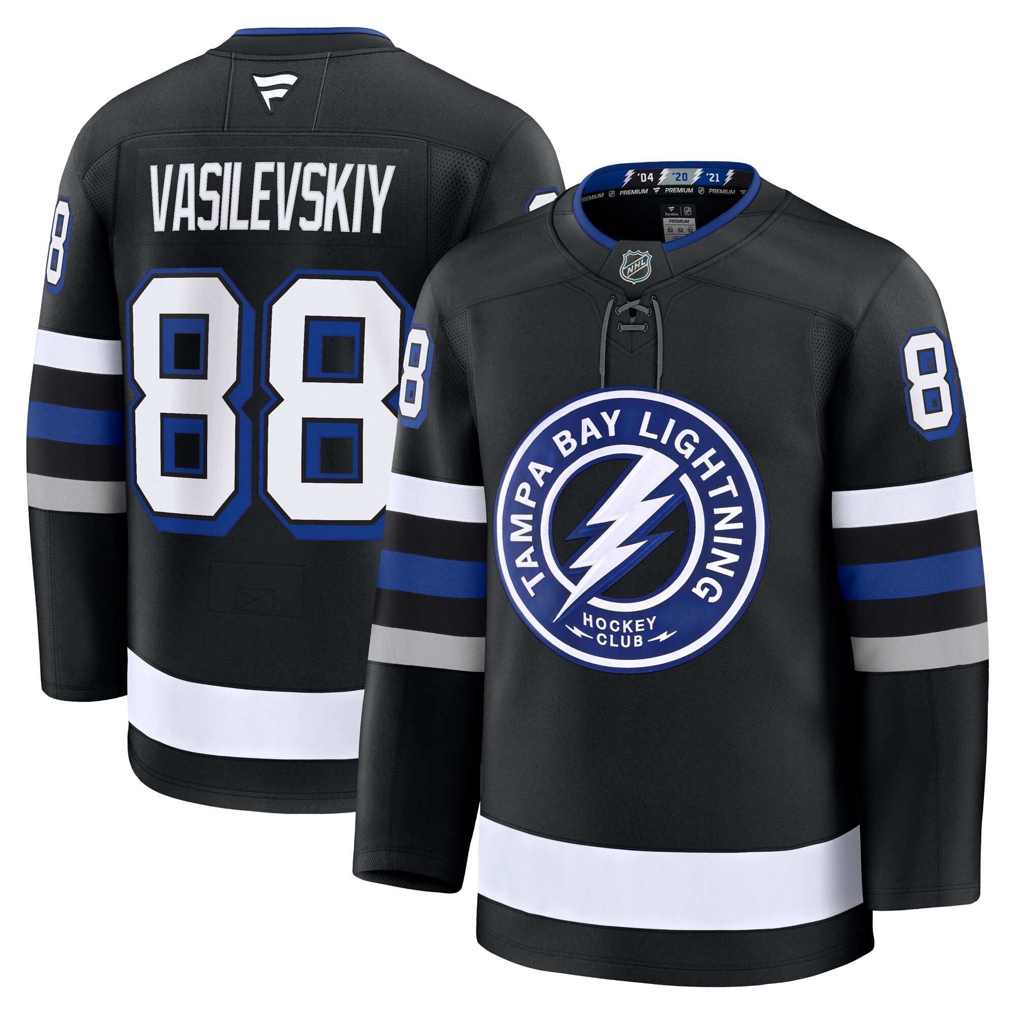 Men's Tampa Bay Lightning Andrei Vasilevskiy Black Alternate Premium Jersey