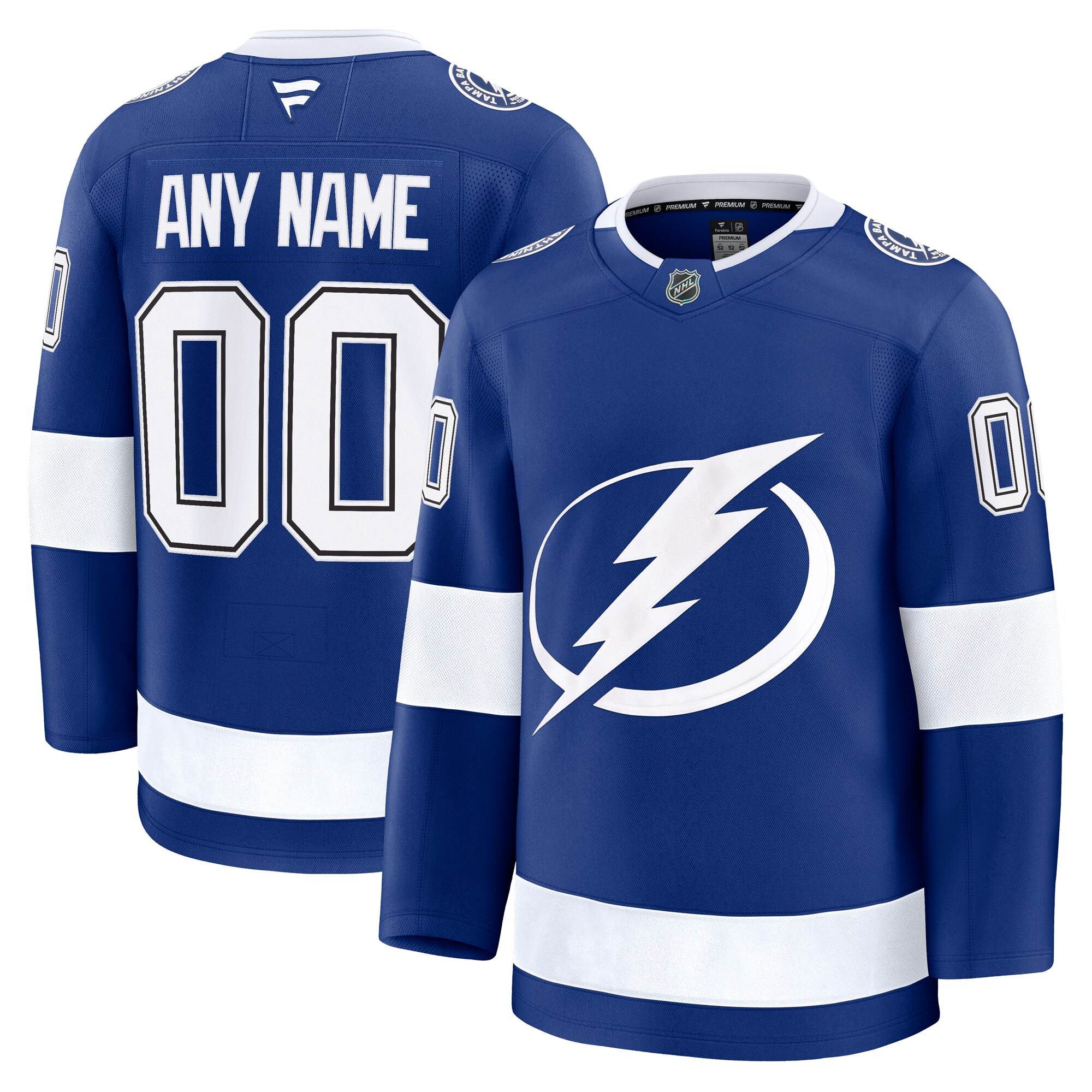 Men's Tampa Bay Lightning Blue Home Premium Custom Jersey