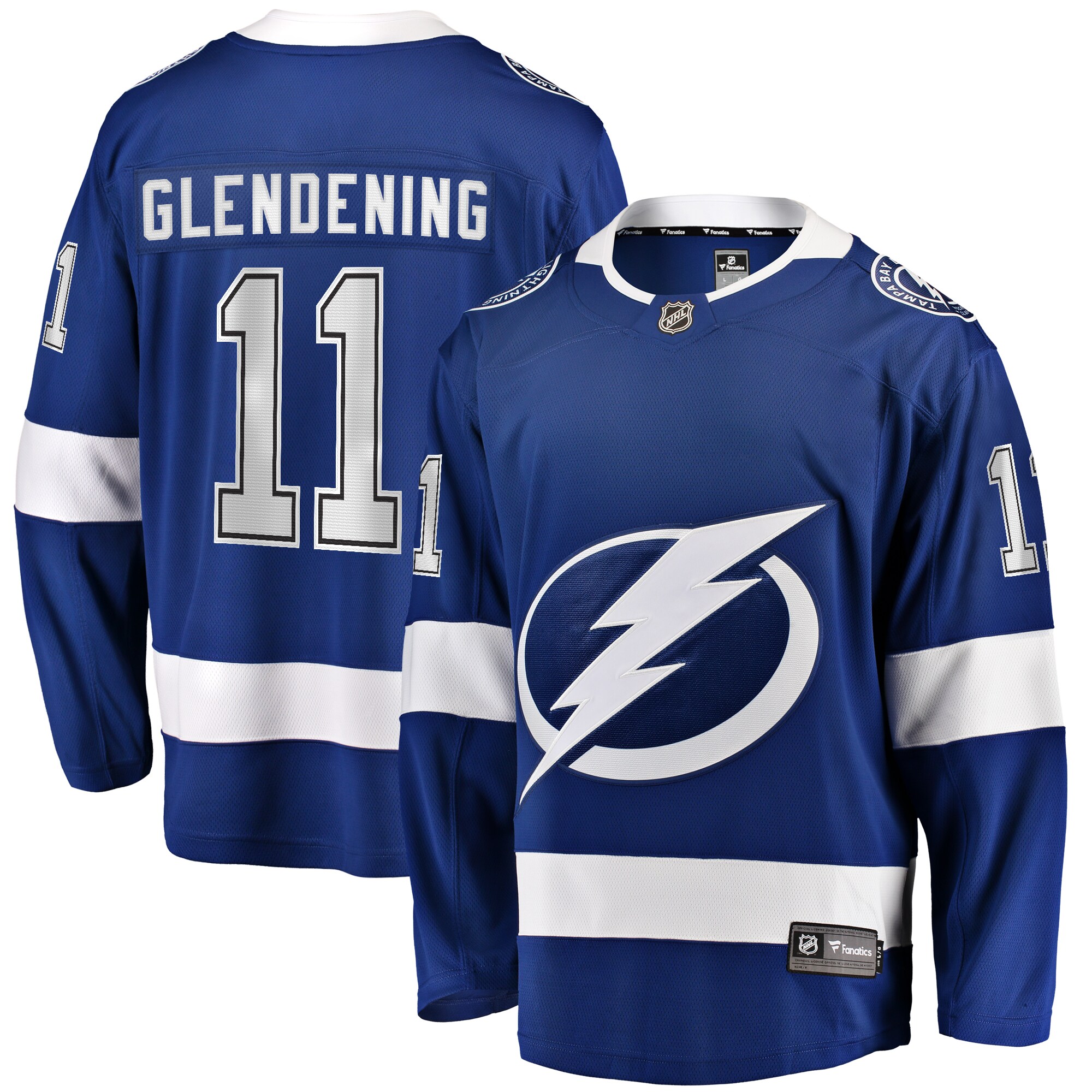 Men's Tampa Bay Lightning Luke Glendening Blue Home Breakaway Jersey