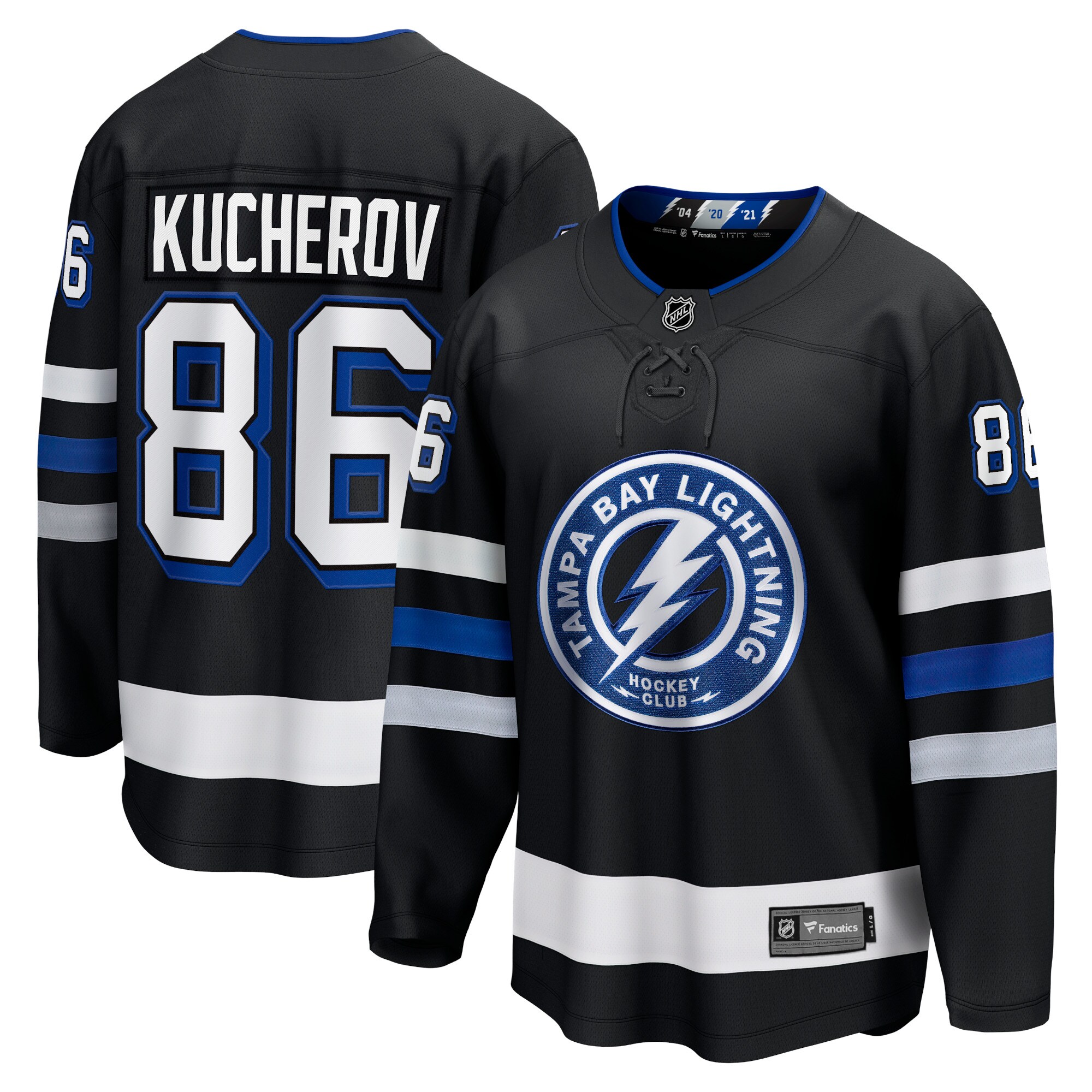 Men's Tampa Bay Lightning Nikita Kucherov Black Alternate Premier Breakaway Player Jersey