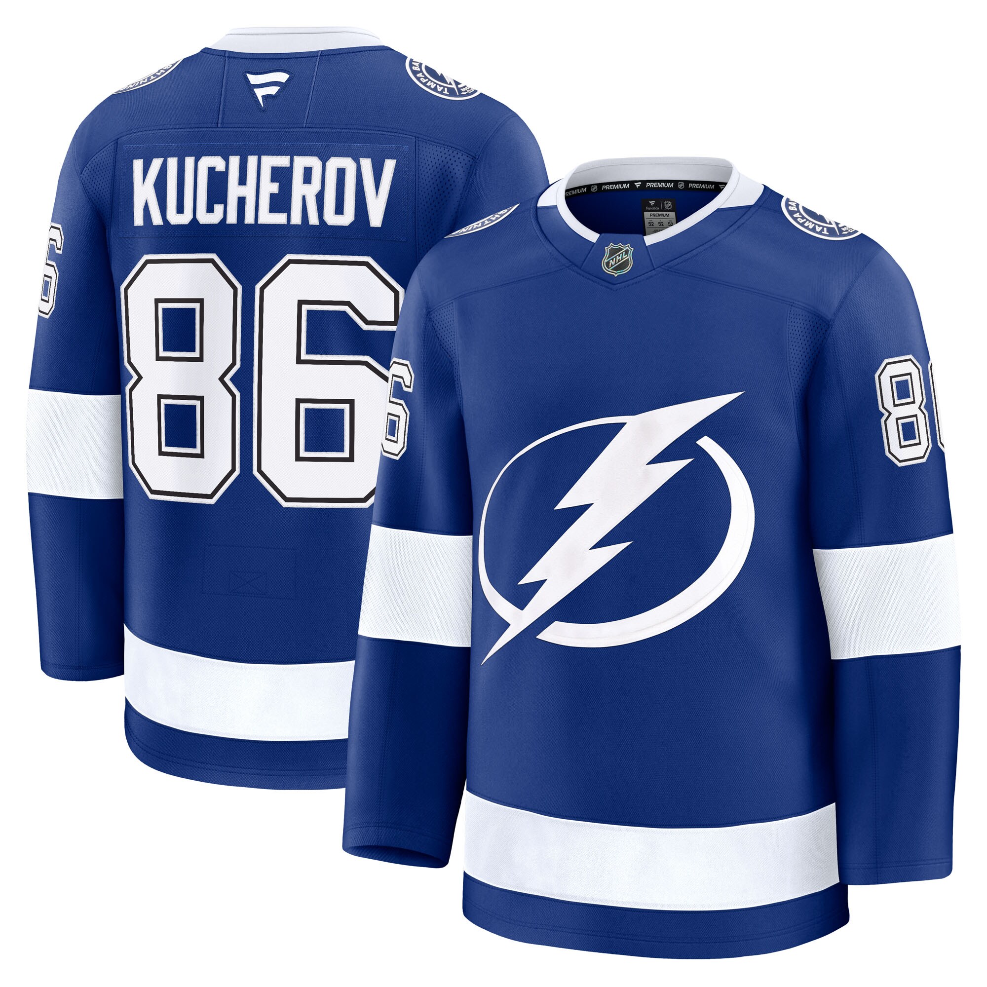 Men's Tampa Bay Lightning Nikita Kucherov Blue Home Premium Jersey