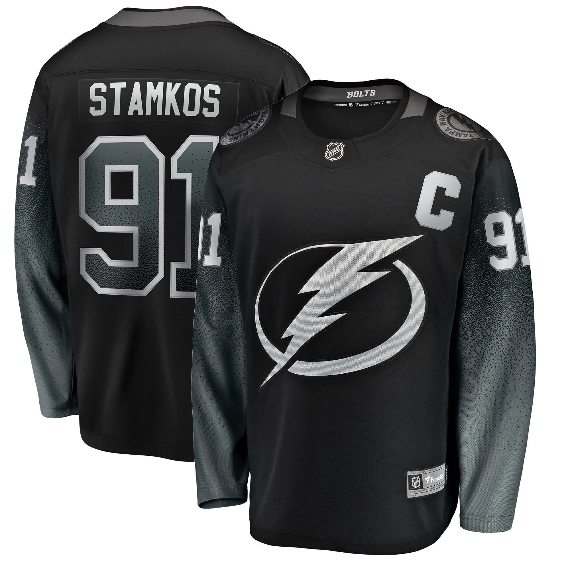 Men's Tampa Bay Lightning Steven Stamkos Black Alternate Breakaway Player Jersey
