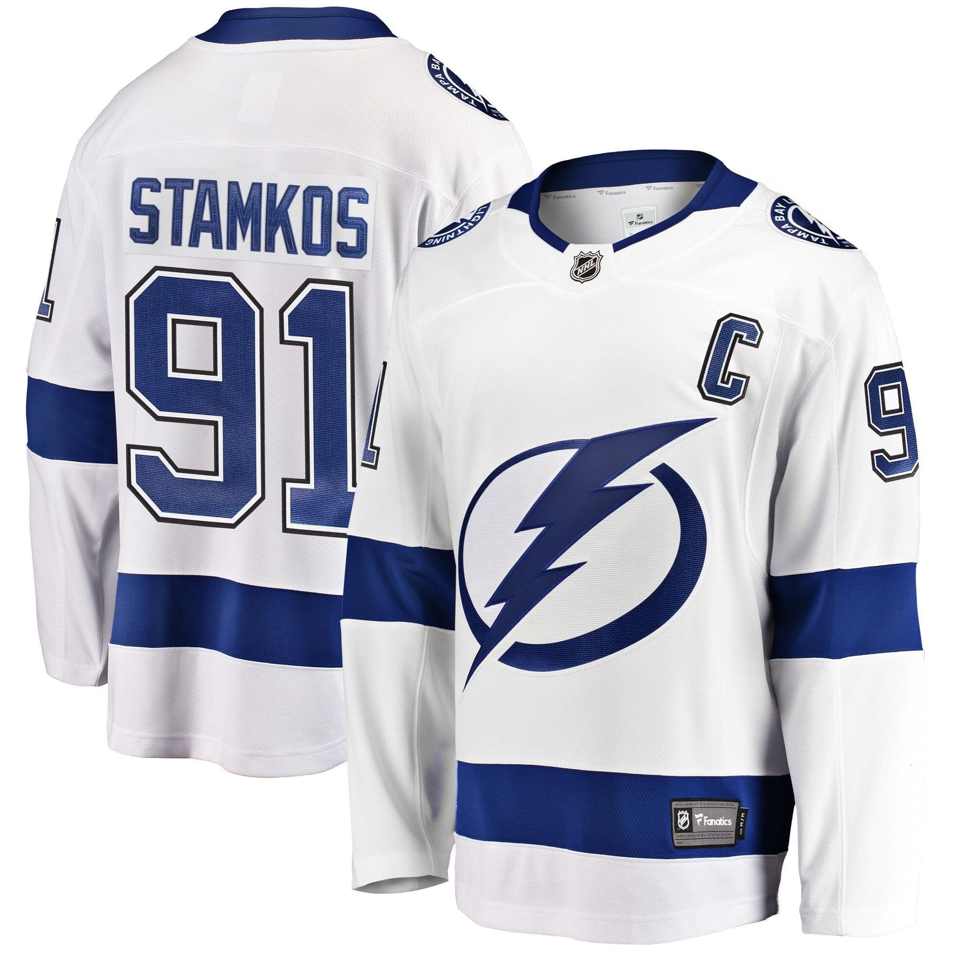 Men's Tampa Bay Lightning Steven Stamkos White Away Breakaway Player Jersey