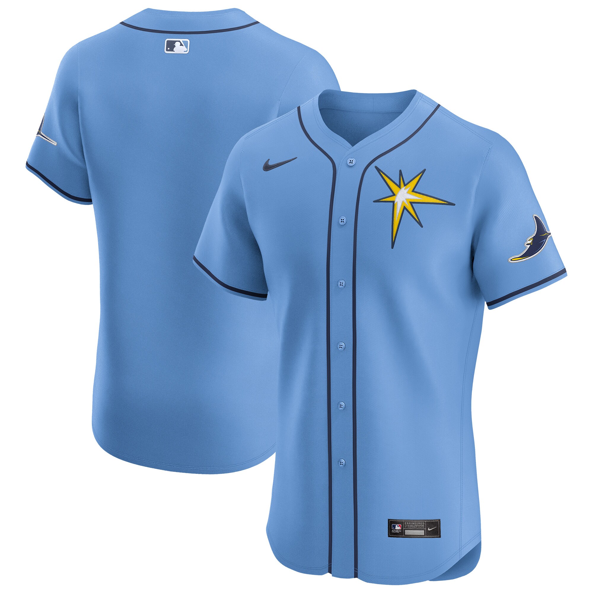 Men's Tampa Bay Rays Light Blue Alternate Vapor Premier Elite Patch Jersey