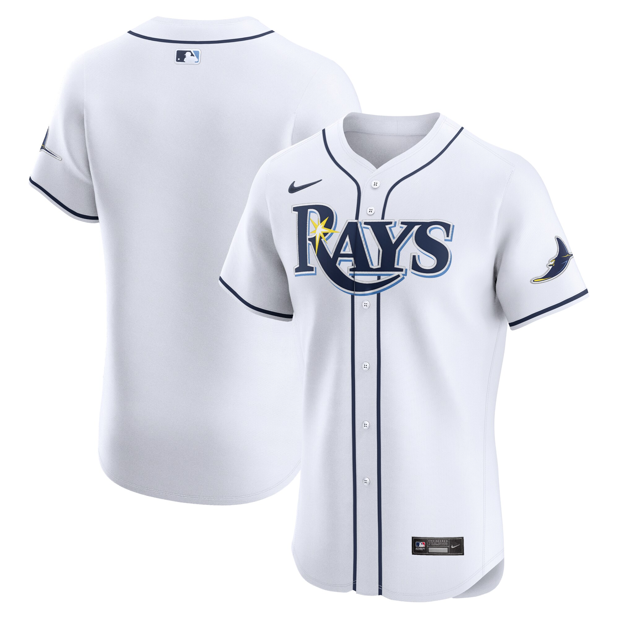 Men's Tampa Bay Rays White Home Elite Jersey