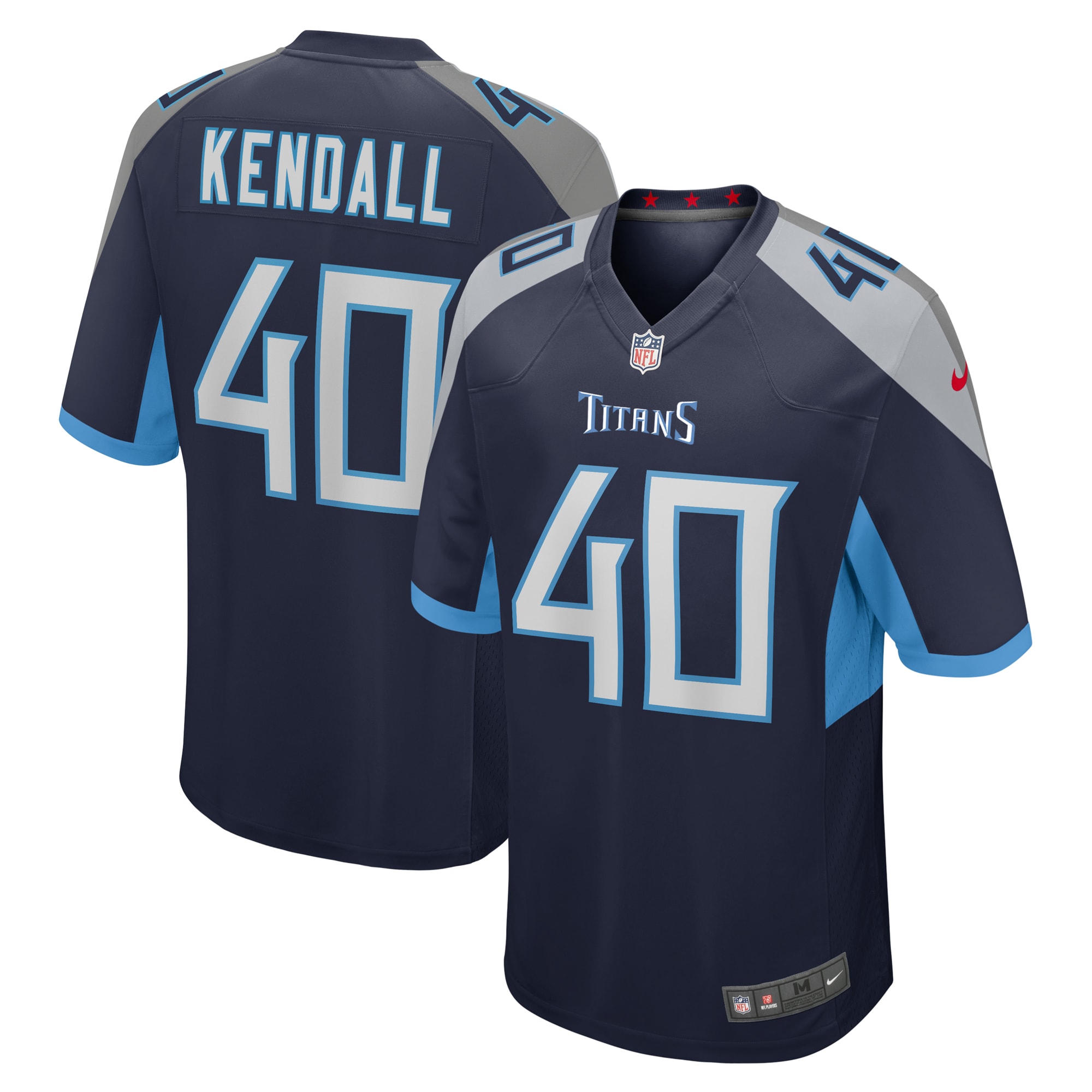 Men's Tennessee Titans Anthony Kendall Navy Team Game Jersey Js2945