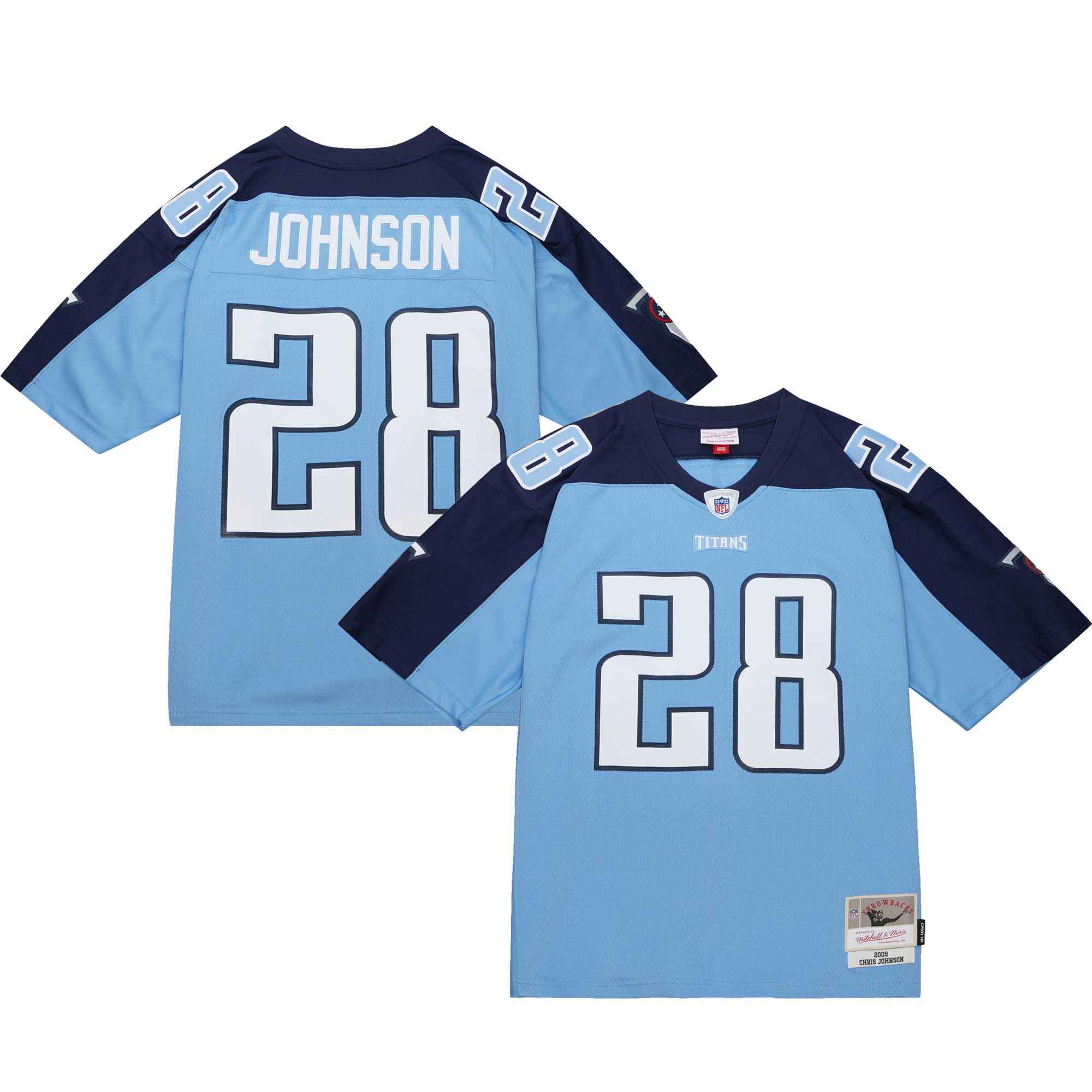 Men's Tennessee Titans Chris Johnson Mitchell & Ness Light Blue Legacy Jersey Js7514