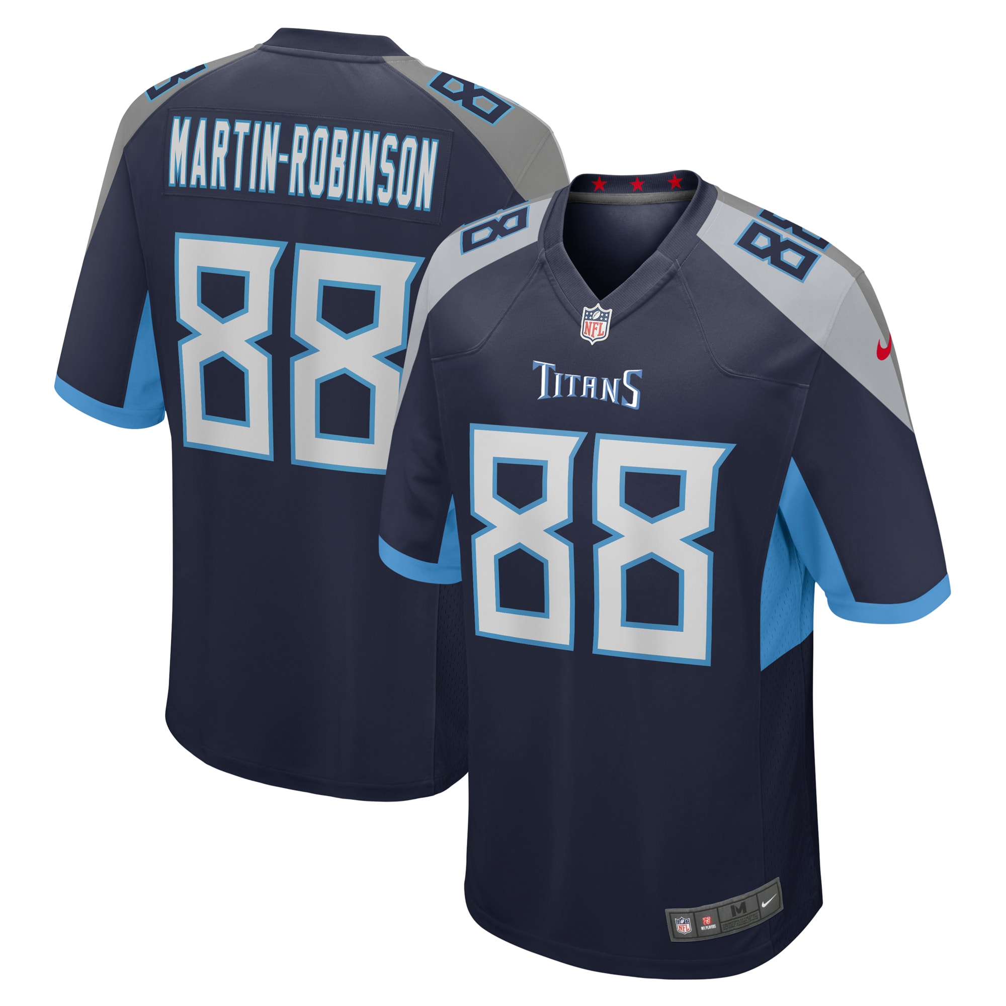 Men's Tennessee Titans David Martin-robinson Navy Game Jersey Js1380