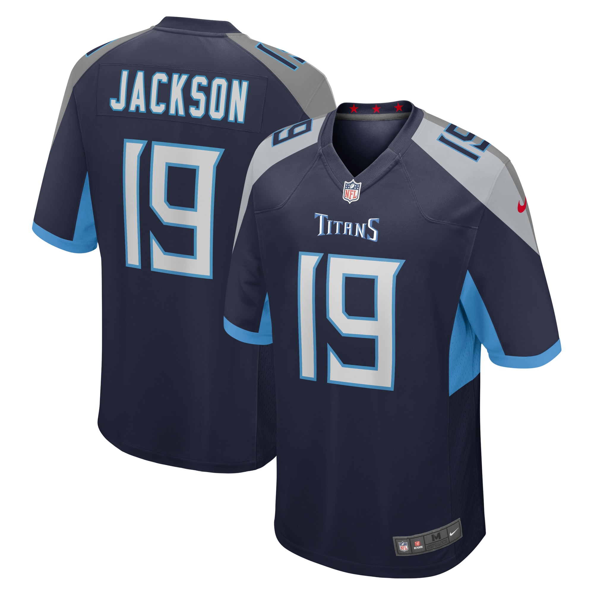 Men's Tennessee Titans Jha'quan Jackson Navy Game Jersey Js9874