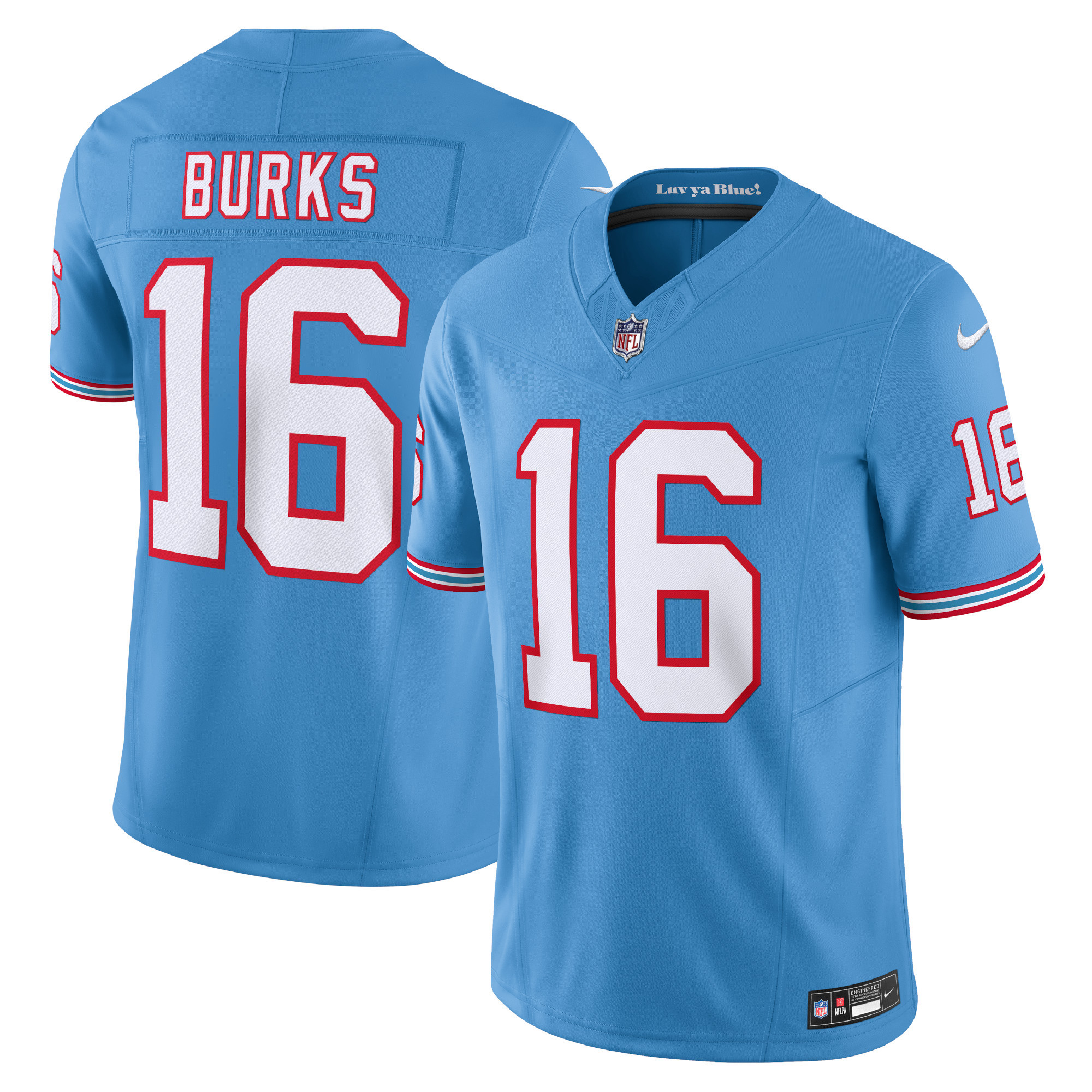Men's Tennessee Titans Treylon Burks Light Blue Vapor F.u.s.e. Limited Jersey Js8687