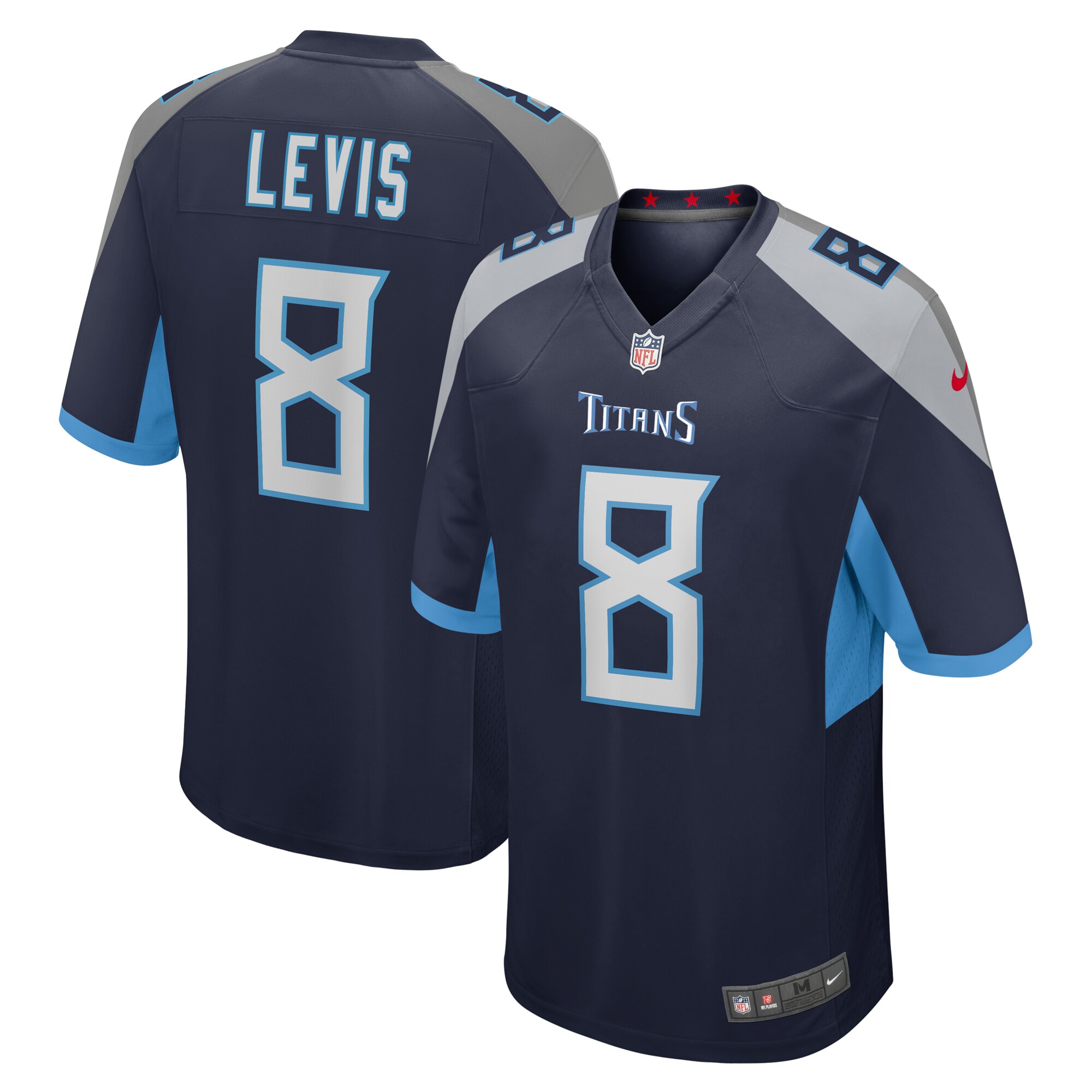 Men's Tennessee Titans Will Levis Navy Game Jersey Js5389
