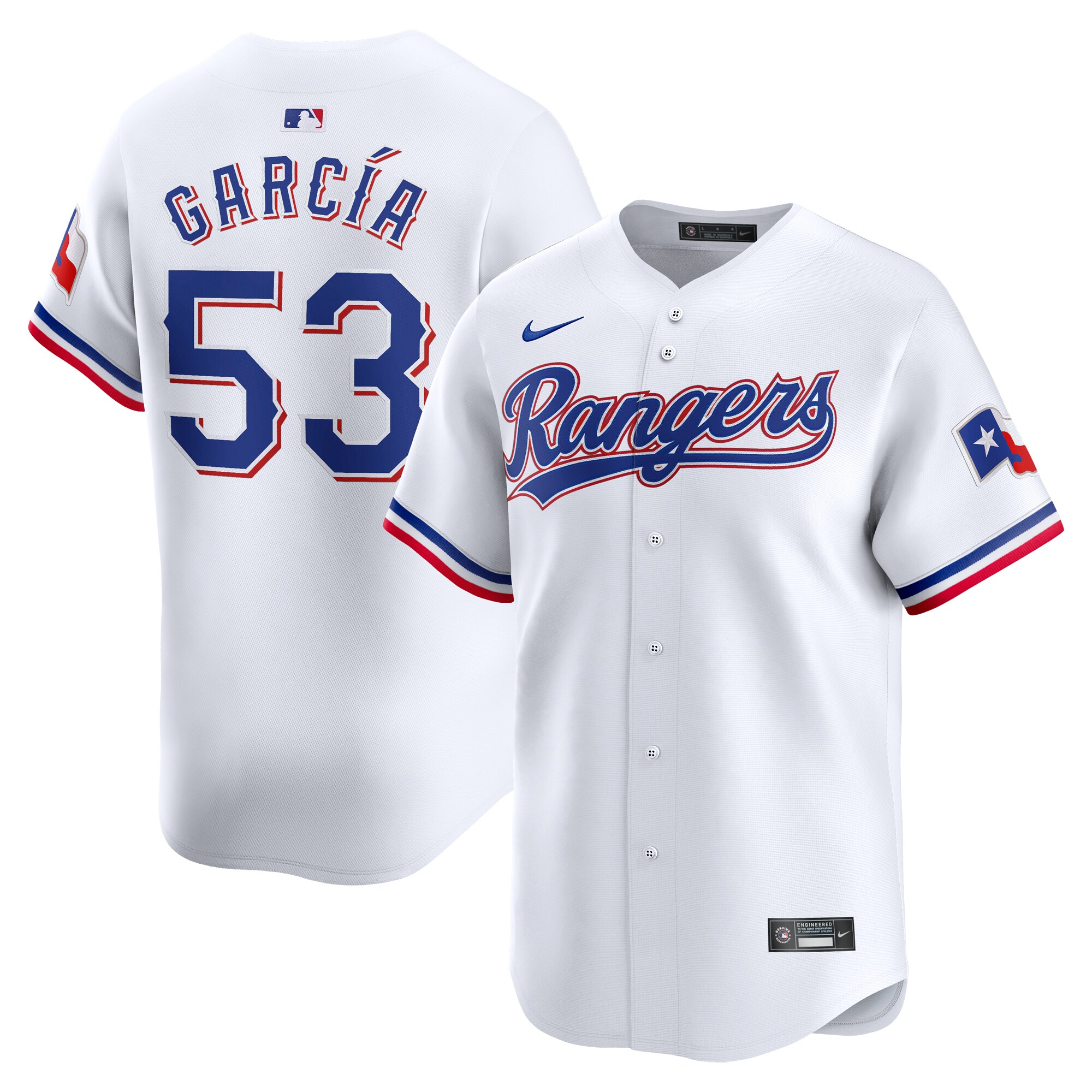 Men's Texas Rangers Adolis Garc?a White Home Limited Player Jersey