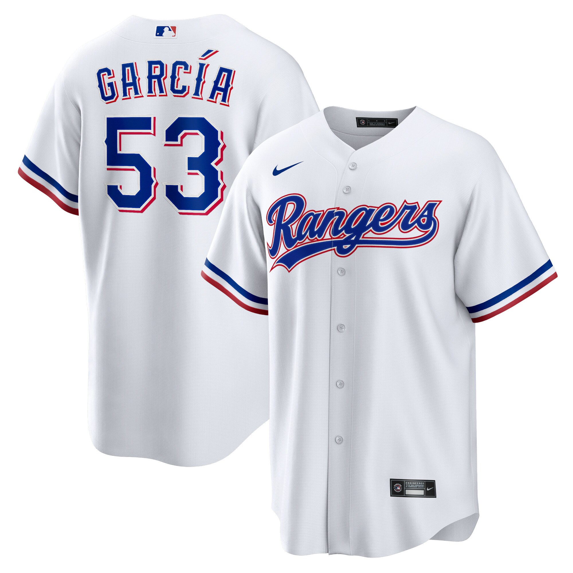 Men's Texas Rangers Adolis Garcia White Home Jersey