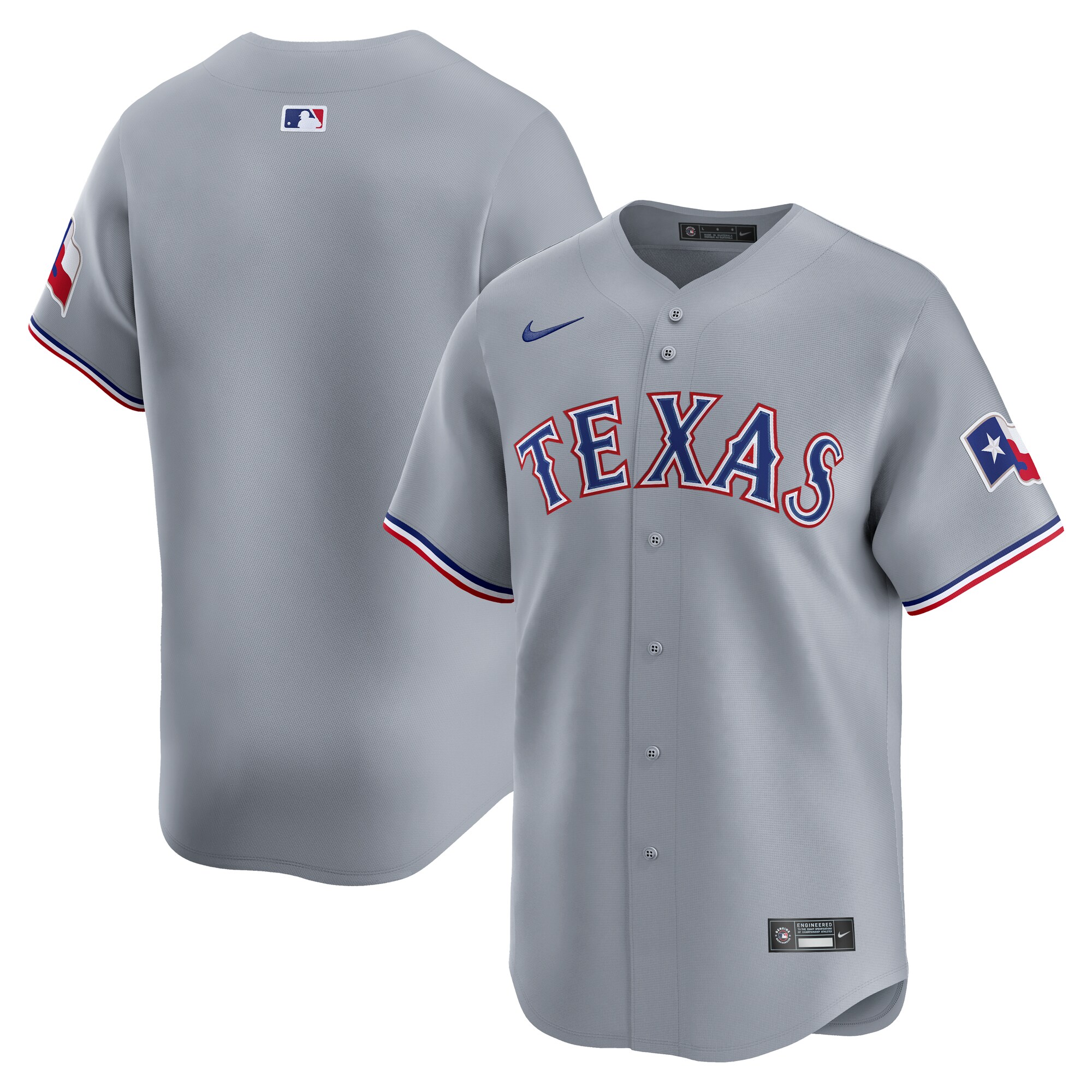 Men's Texas Rangers Gray Road Limited Jersey