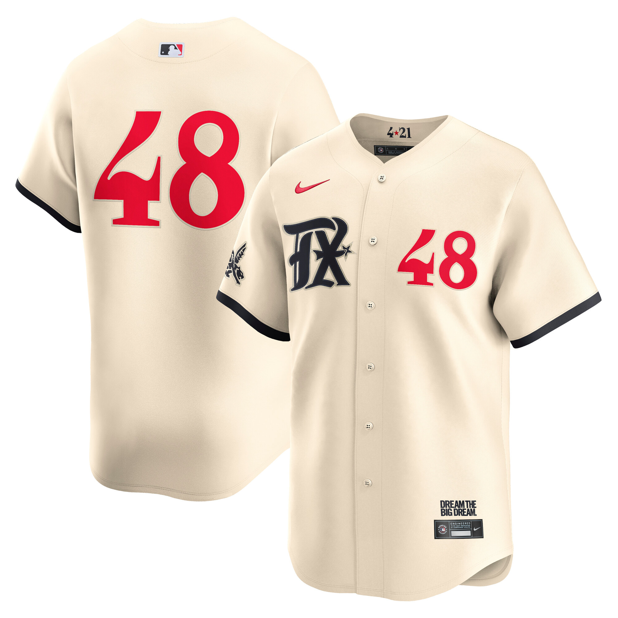 Men's Texas Rangers Jacob Degrom Cream City Connect Limited Player Jersey